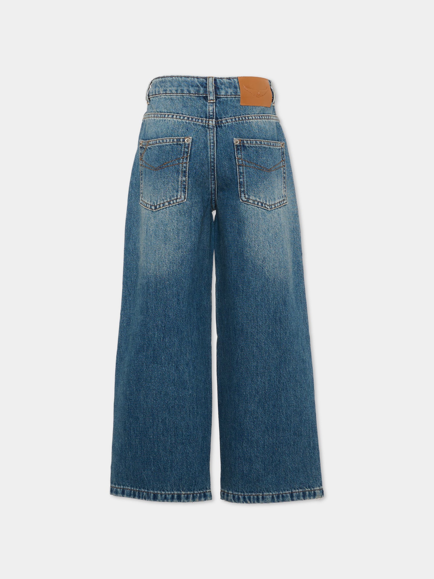 Jeans denim per bambino con patch logo,Zadig & Voltaire Kids,X60856 Z10