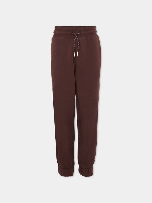Pantalone marrone per bambini con logo,Zadig & Voltaire Kids,X60861 319
