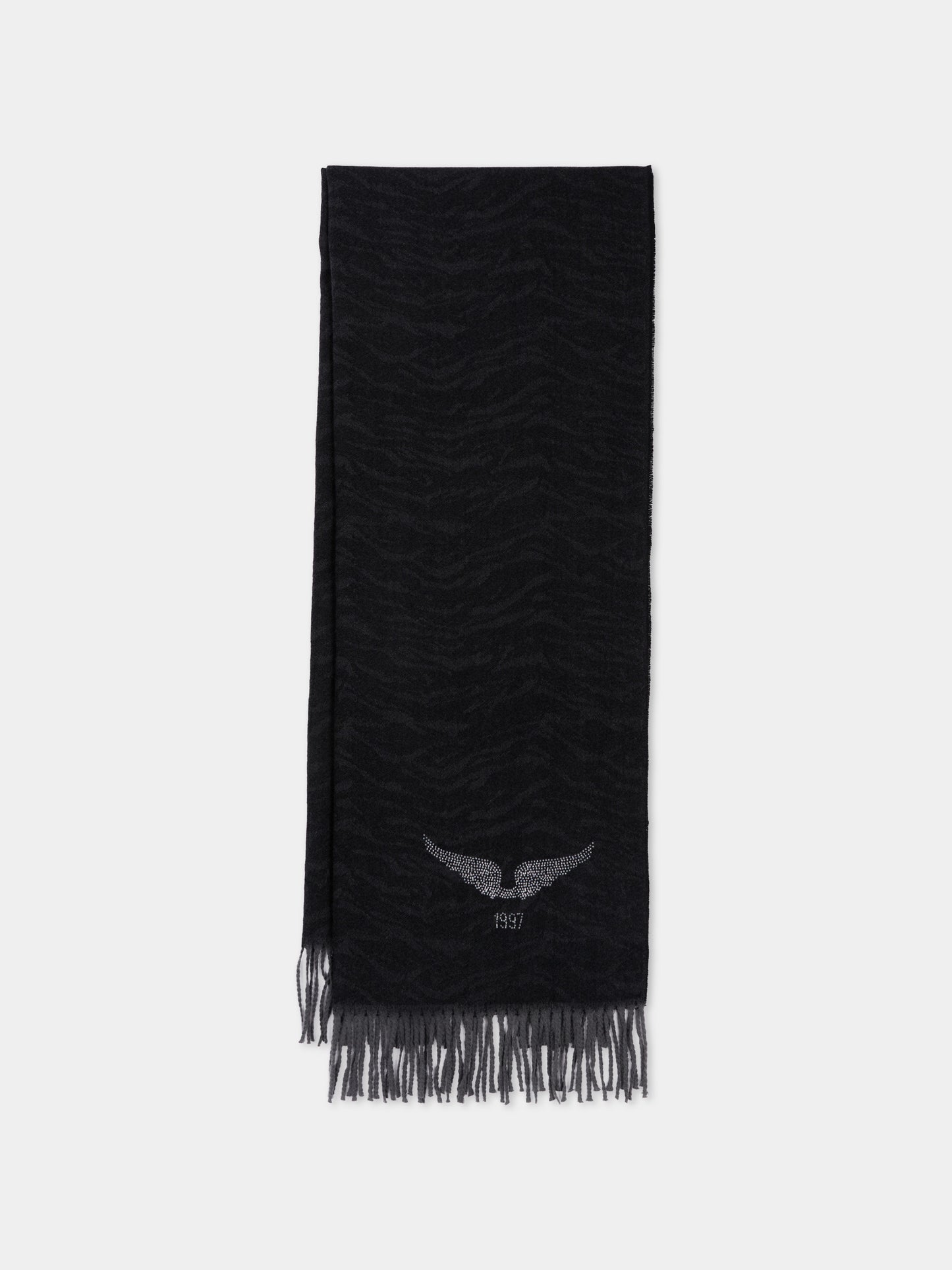 Sciarpa nera per bambina con ali,Zadig & Voltaire Kids,X60887 09B