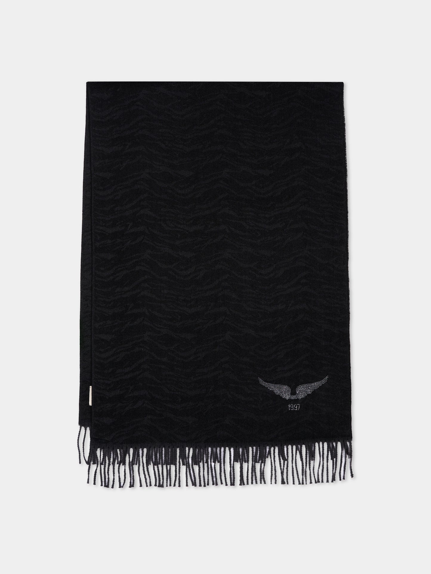 Sciarpa nera per bambina con ali,Zadig & Voltaire Kids,X60887 09B