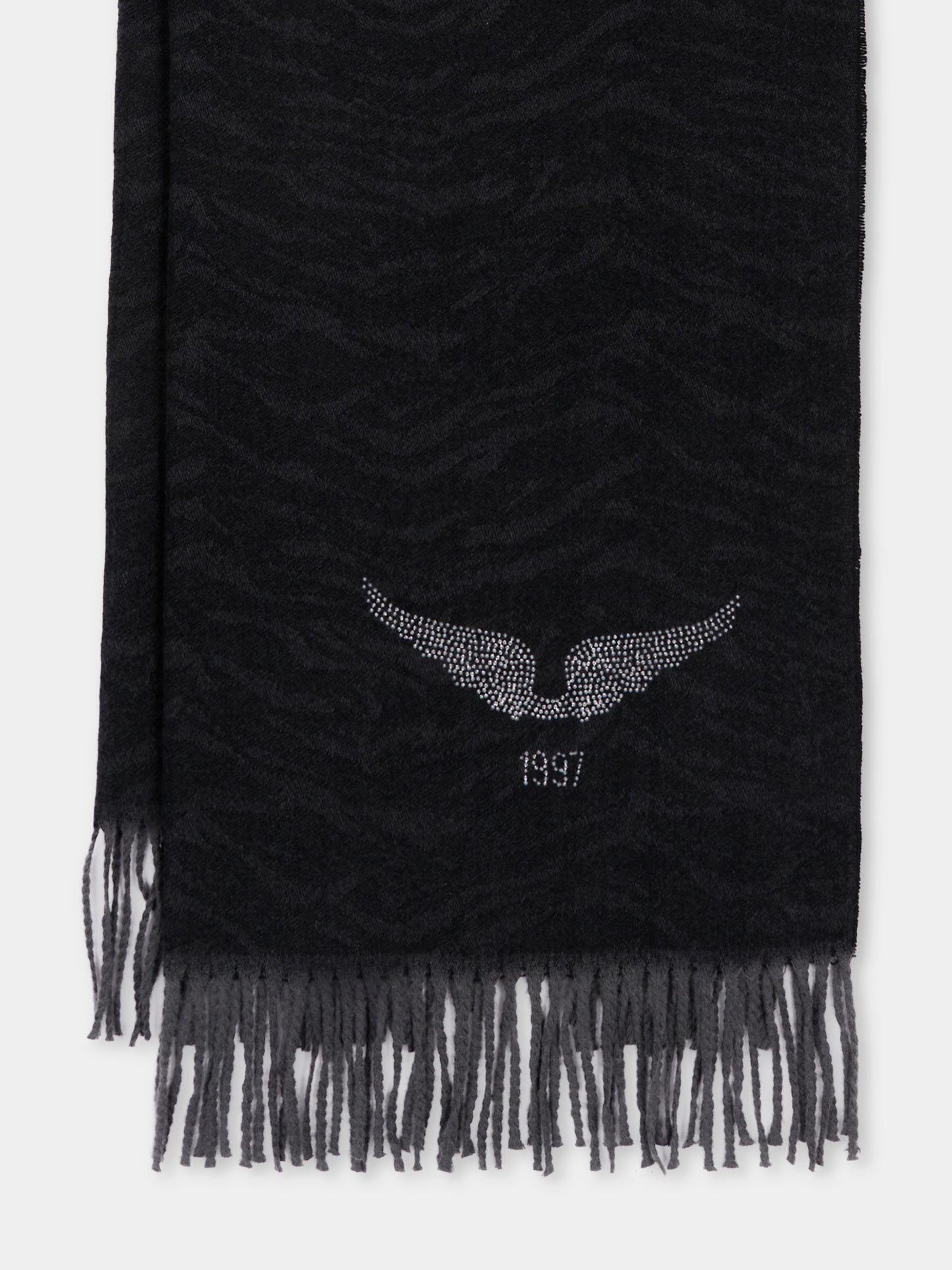 Sciarpa nera per bambina con ali,Zadig & Voltaire Kids,X60887 09B