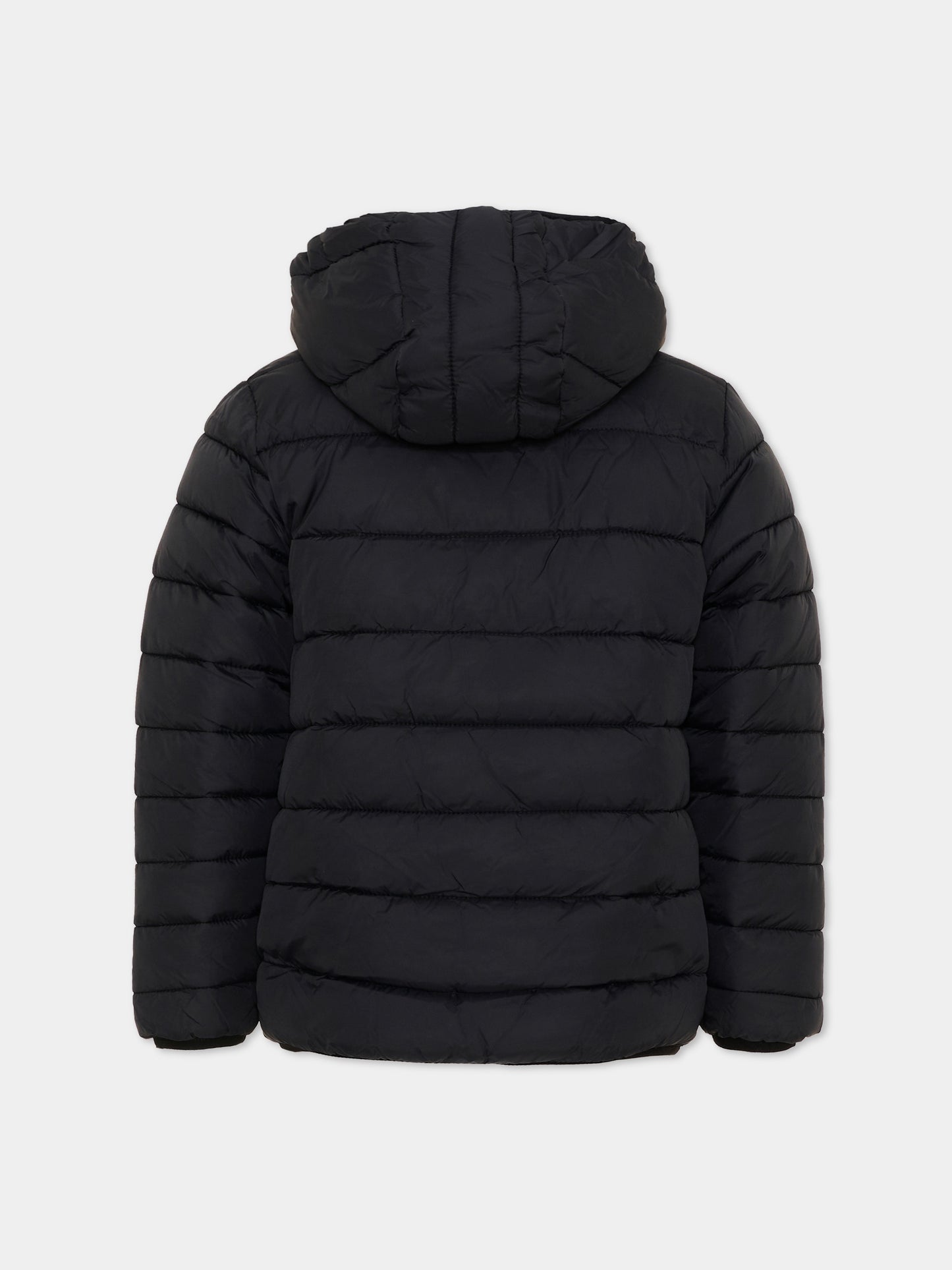 Piumino nero per bambino con cappuccio,Timberland,T60377 M13