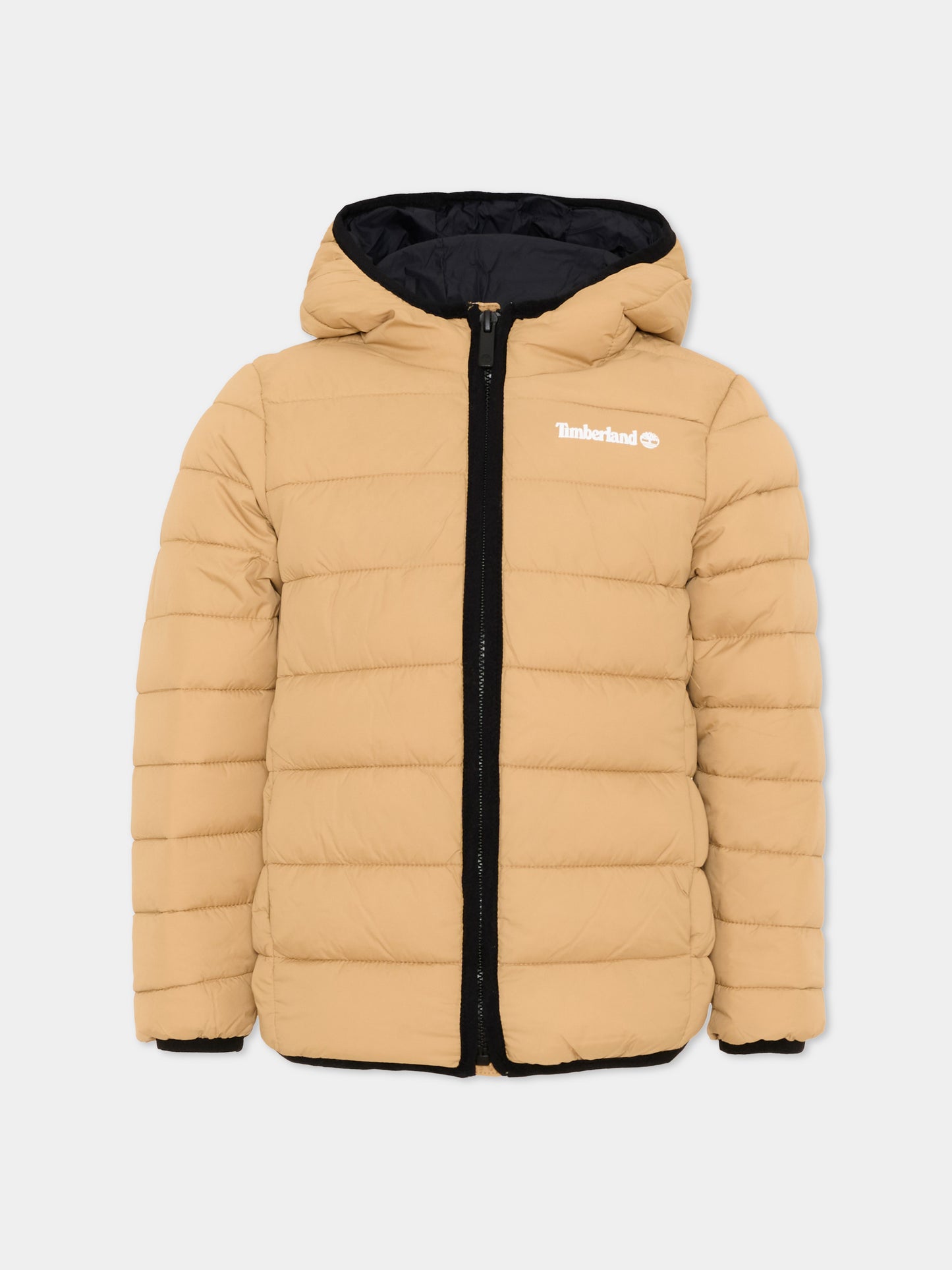 Piumino beige per bambino con cappuccio,Timberland,T60377 230
