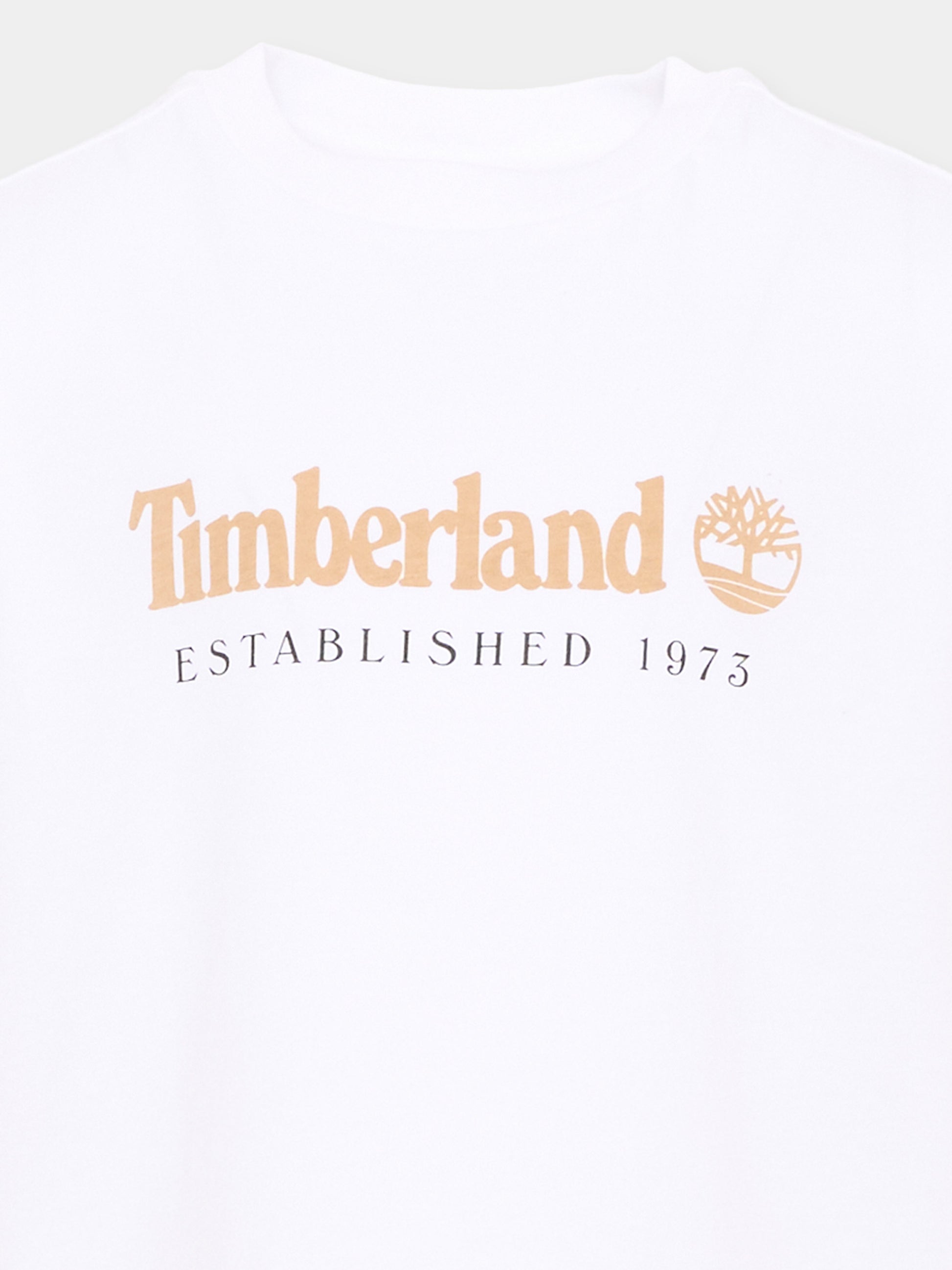 T-shirt bianca per bambino con logo,Timberland,T60968 10P