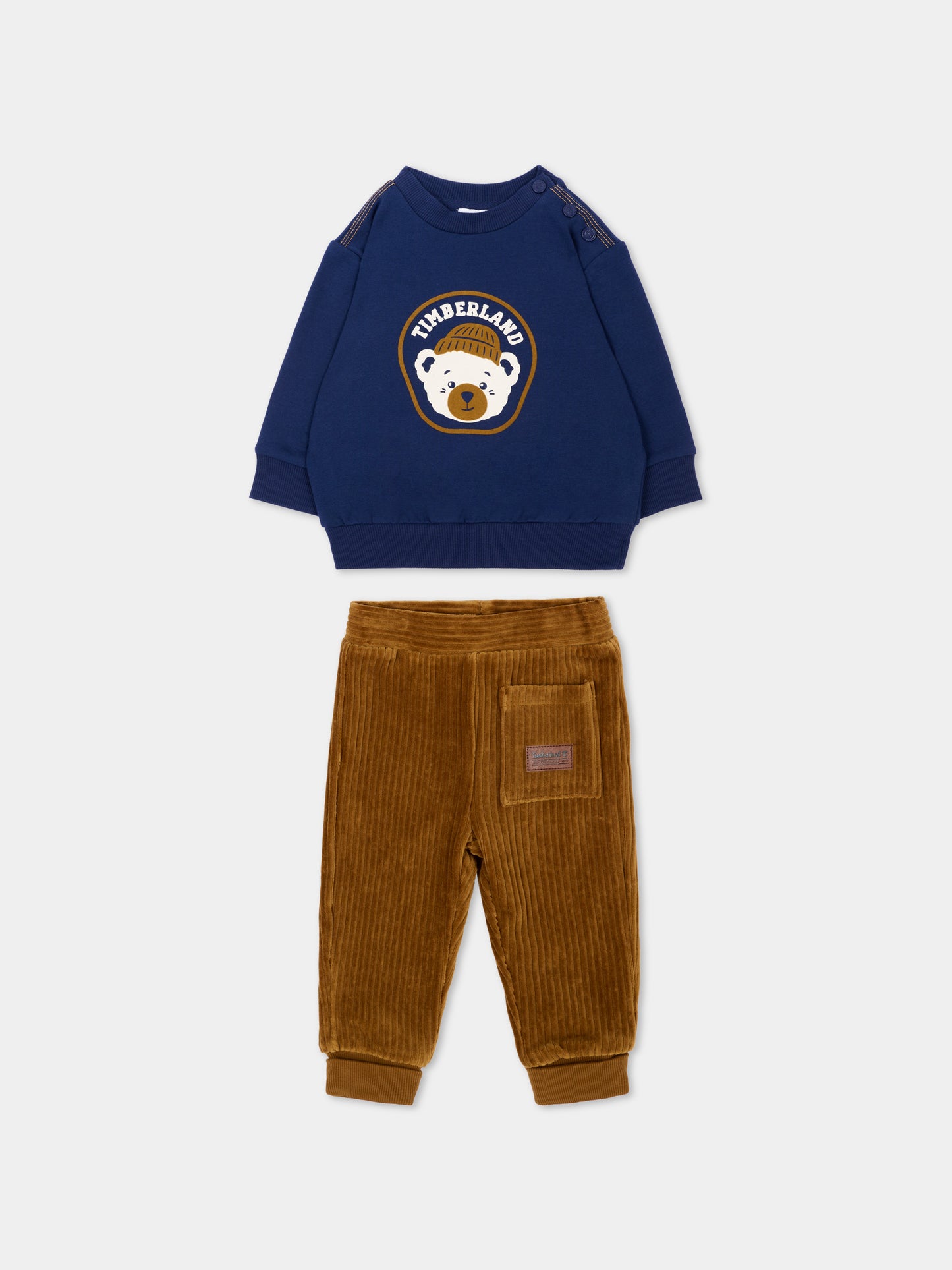Completo sportivo blu per neonato con logo,Timberland,T61009 84N