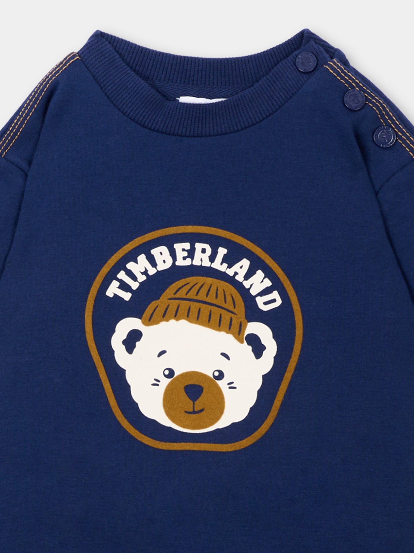 Completo sportivo blu per neonato con logo,Timberland,T61009 84N