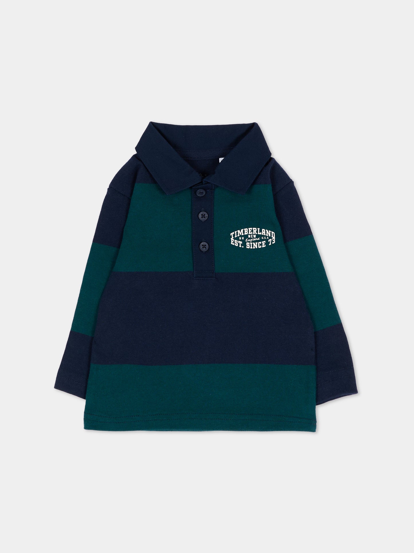 Polo a manica lunga blu per neonato,Timberland,T61046 849