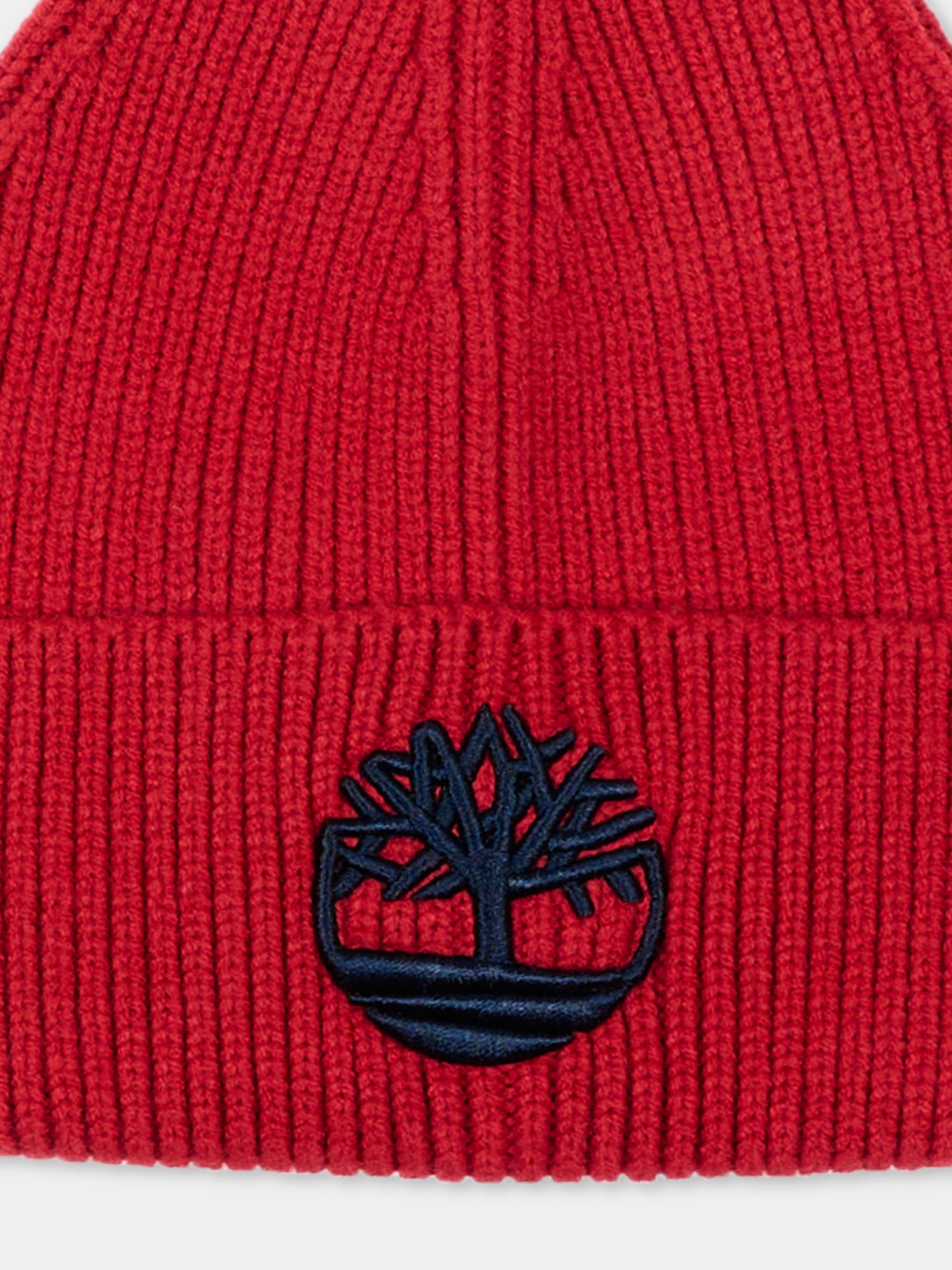 Berretto rosso per bambino con logo,Timberland,T61097 974