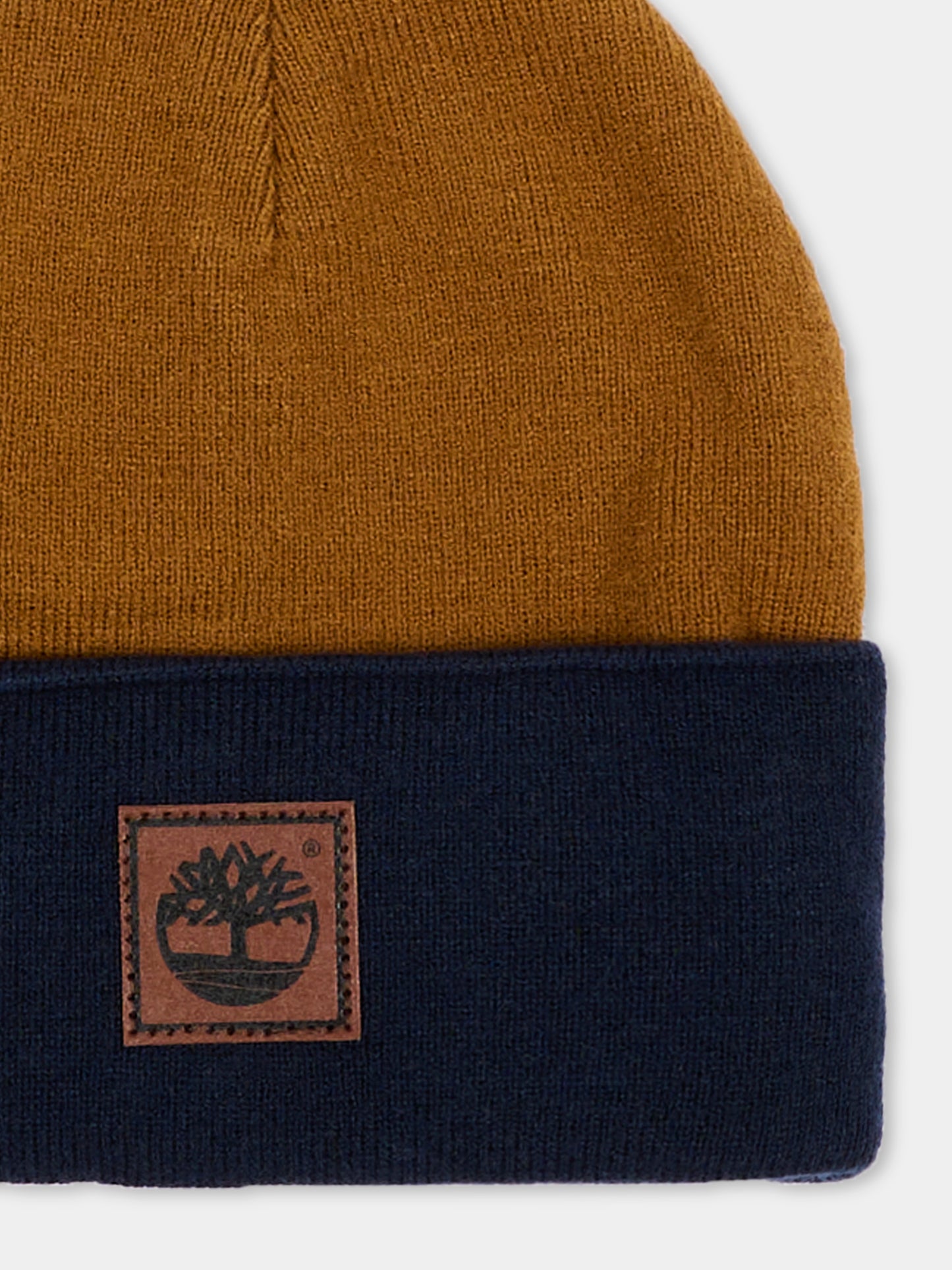 Berretto marrone per bambino bicolore,Timberland,T61100 325