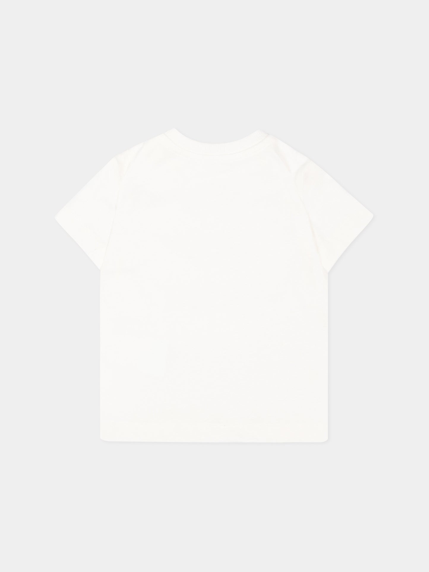 T-Shirt avorio per neonati con Teddy Bear,Moschino Kids,M9M047 LAA10 10063