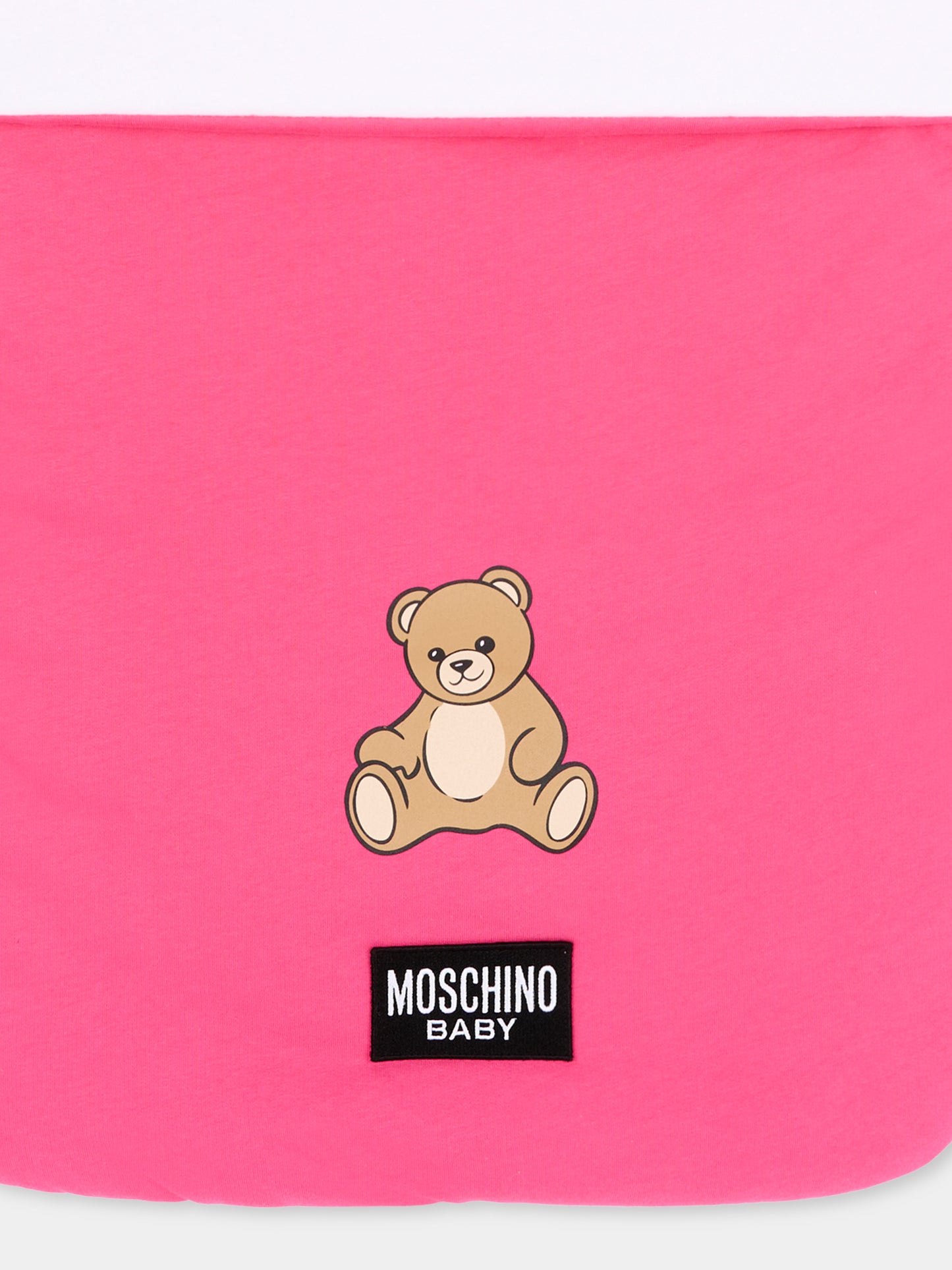 Sacco nanna fucsia per neonata con Teddy Bear,Moschino Kids,MME00U LCA40 51450