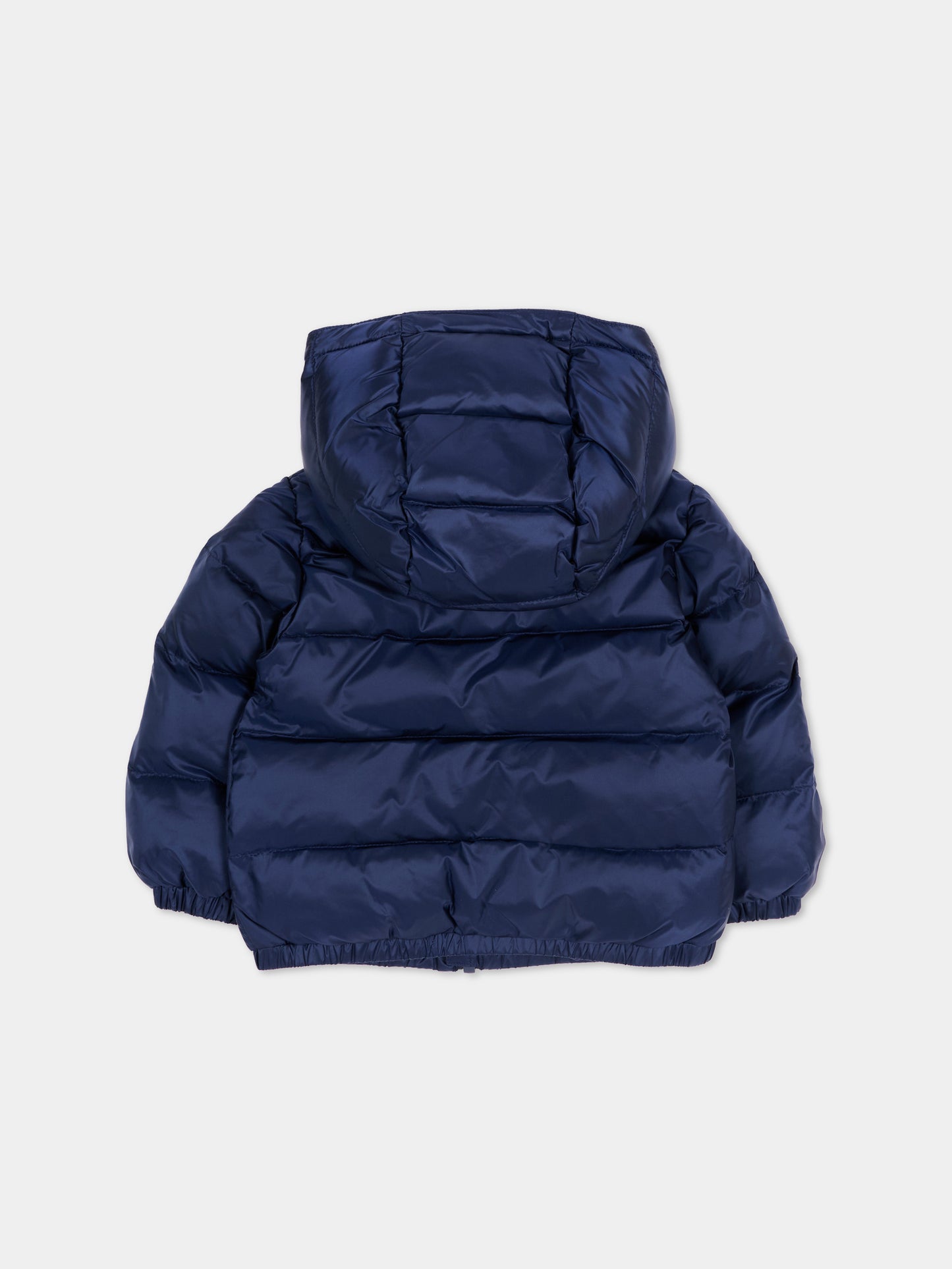 Piumino blu per neonati con teddy bear,Moschino Kids,MMS02F L3AC3 40016