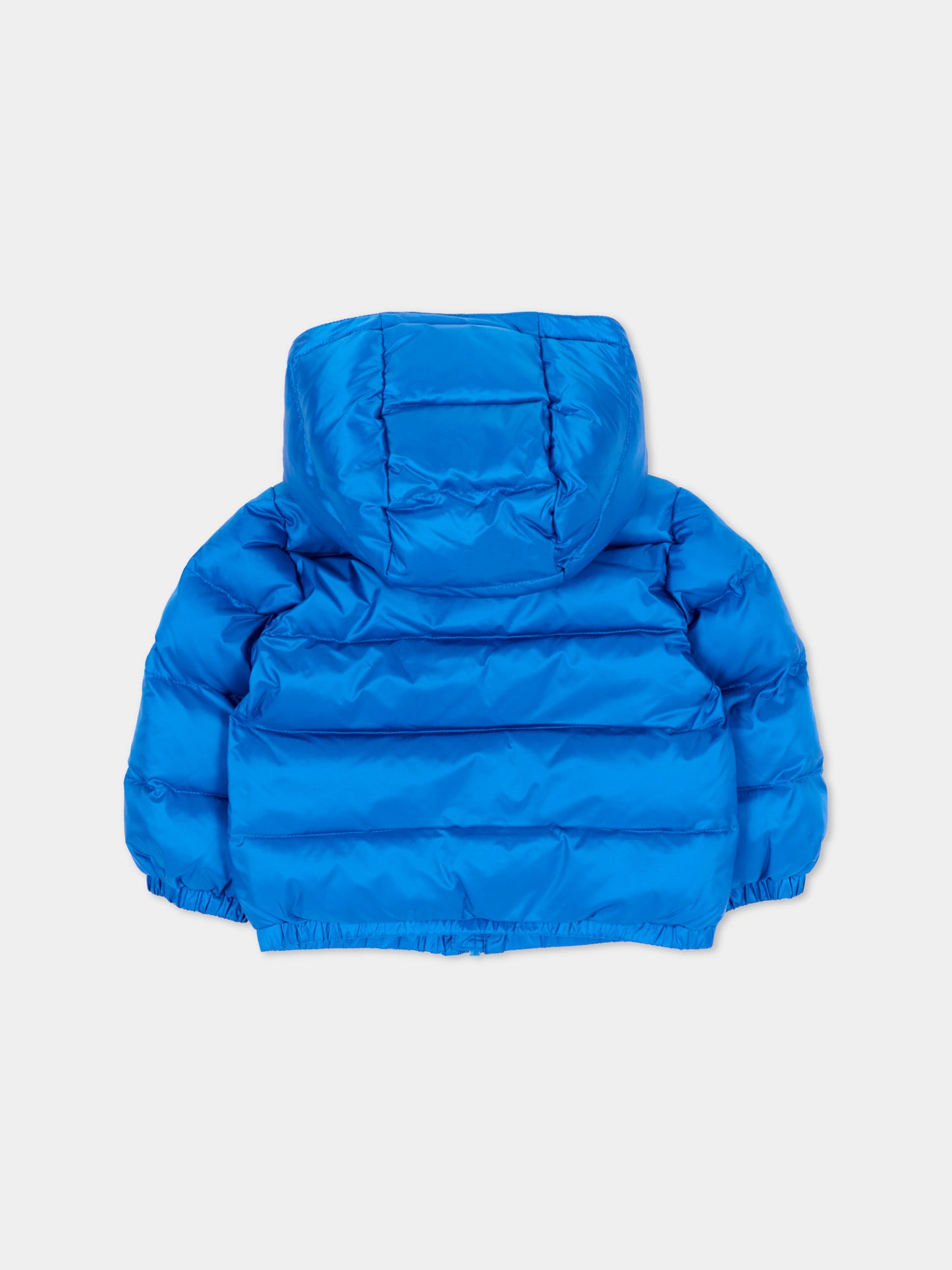 Piumino blu per neonato con teddy bear,Moschino Kids,MMS02F L3AC3 40157