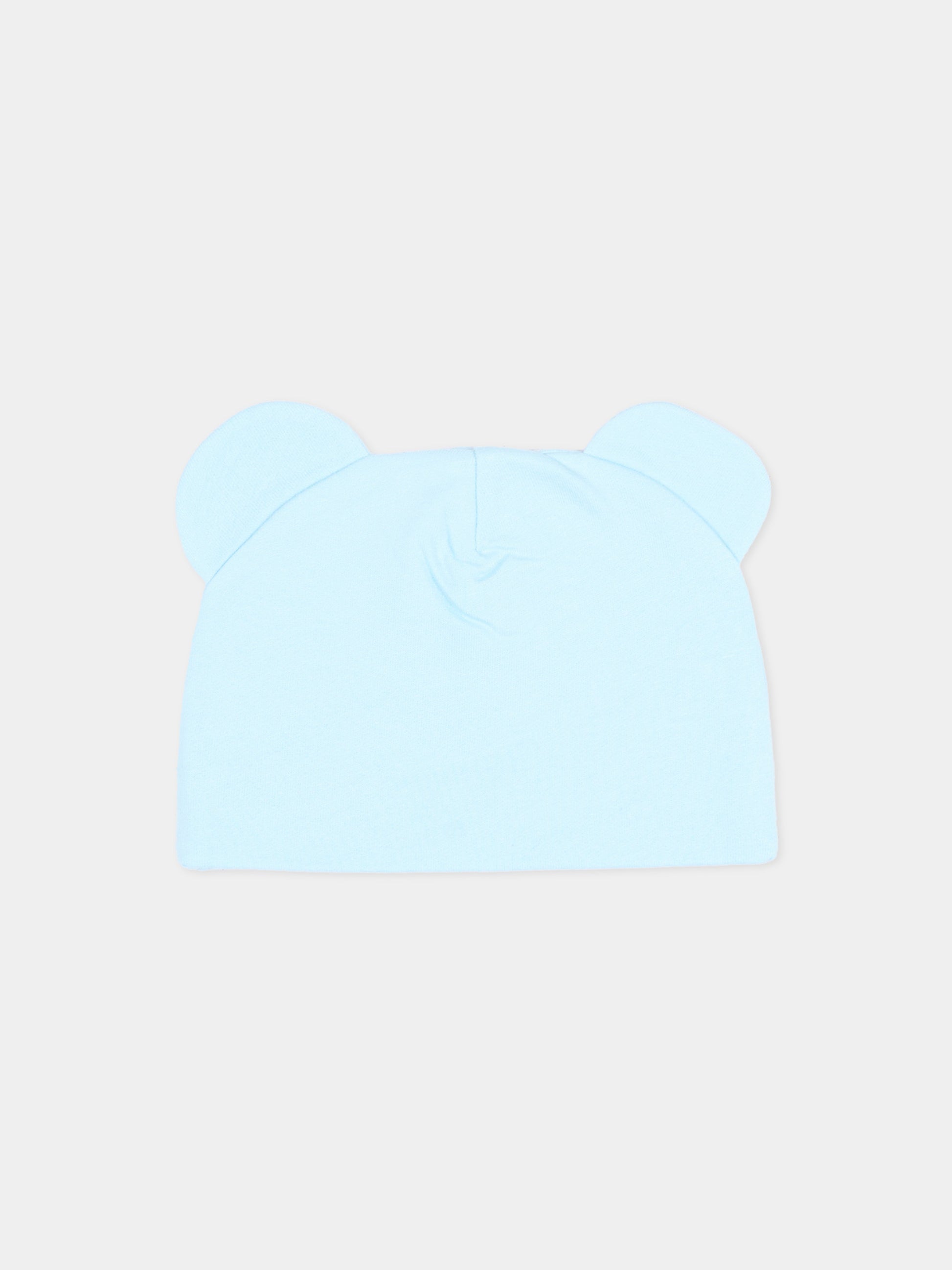 Cappellino azzurro per neonato con Teddy Bear,Moschino Kids,MMX05H LCA40 40304
