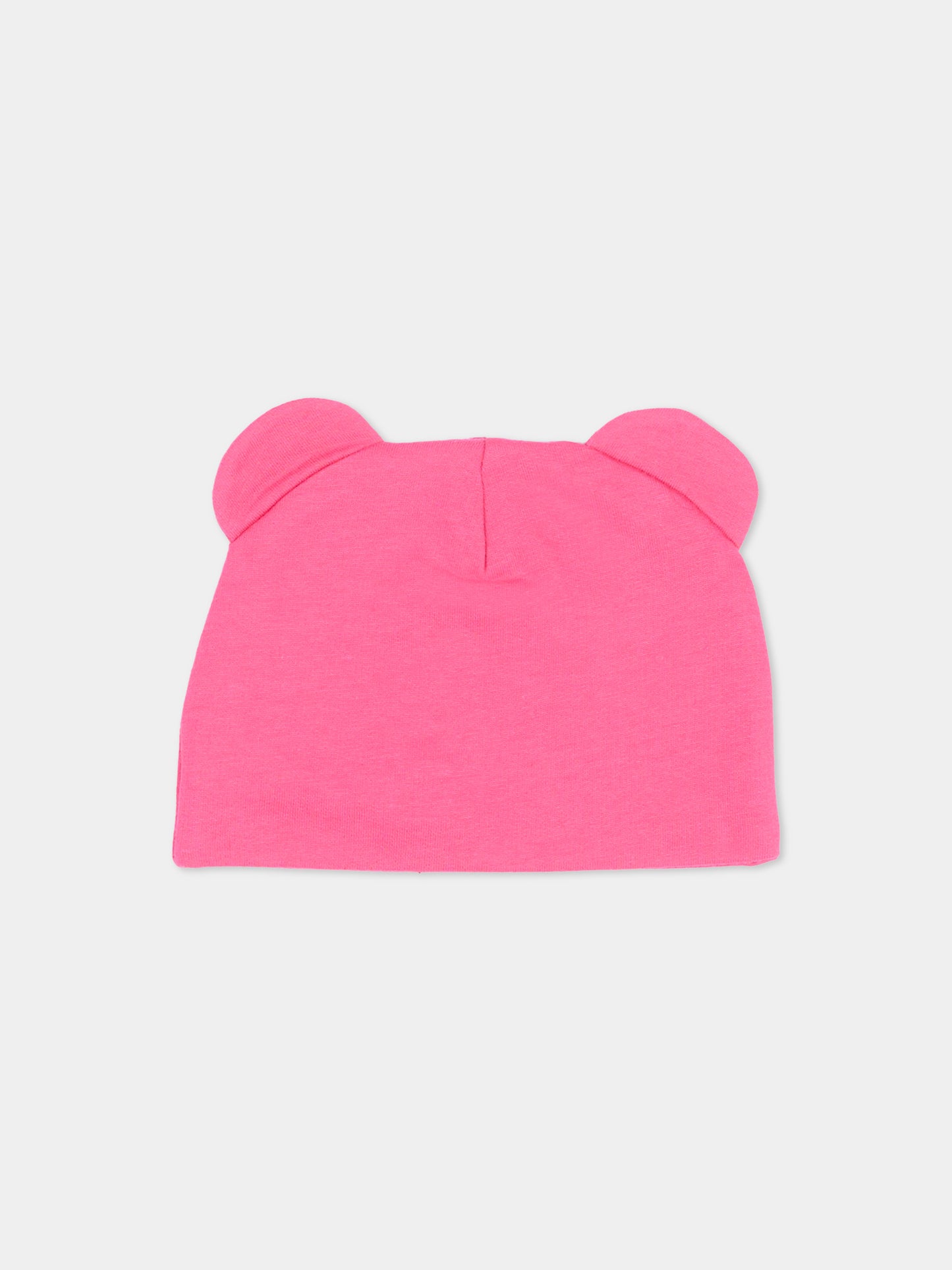 Cappello fucsia per neonata con Teddy Bear,Moschino Kids,MMX05H LCA40 51450