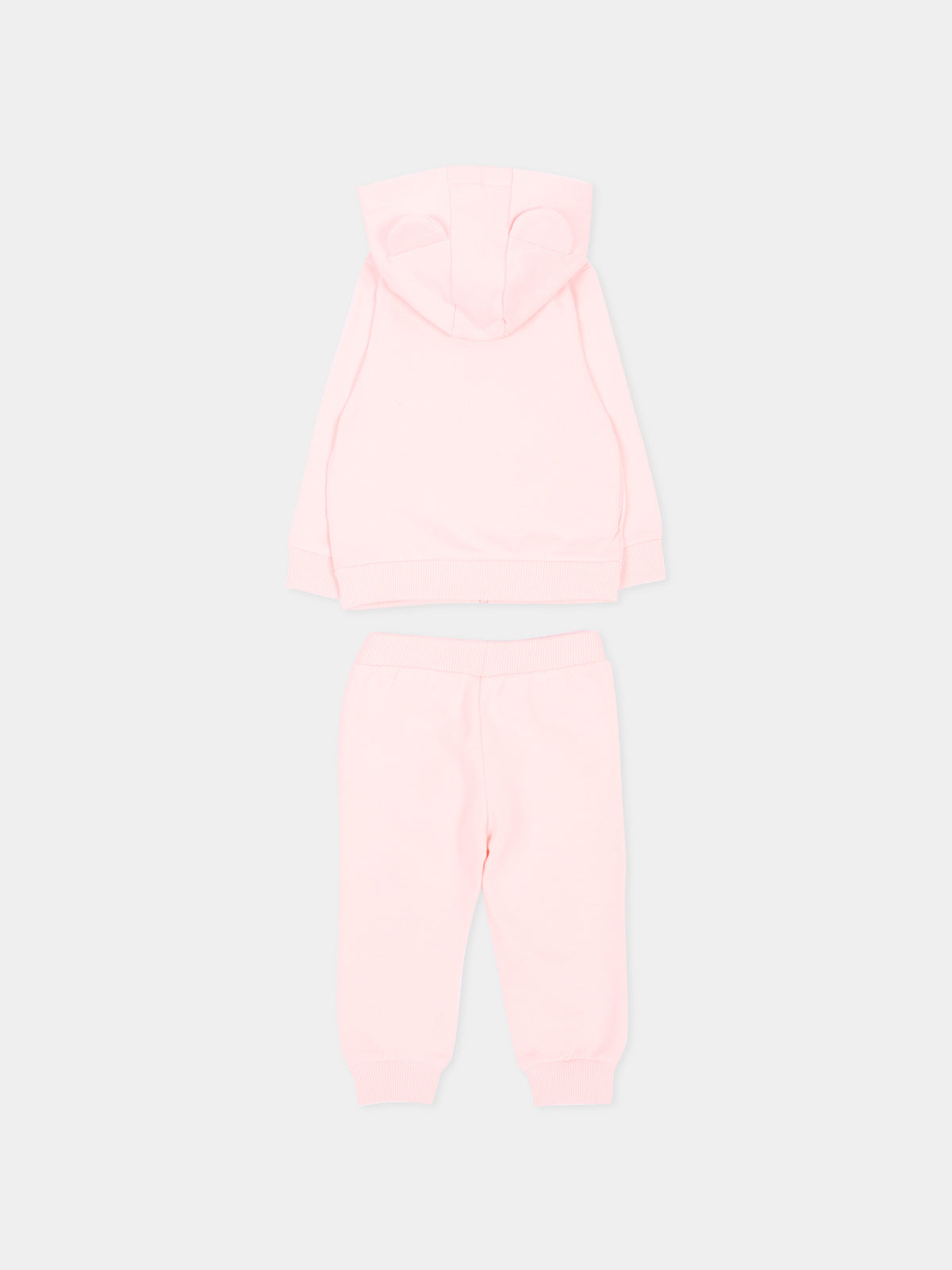 Completo sportivo rosa per neonata con Teddy Bear,Moschino Kids,MNK05D LCA92 50209