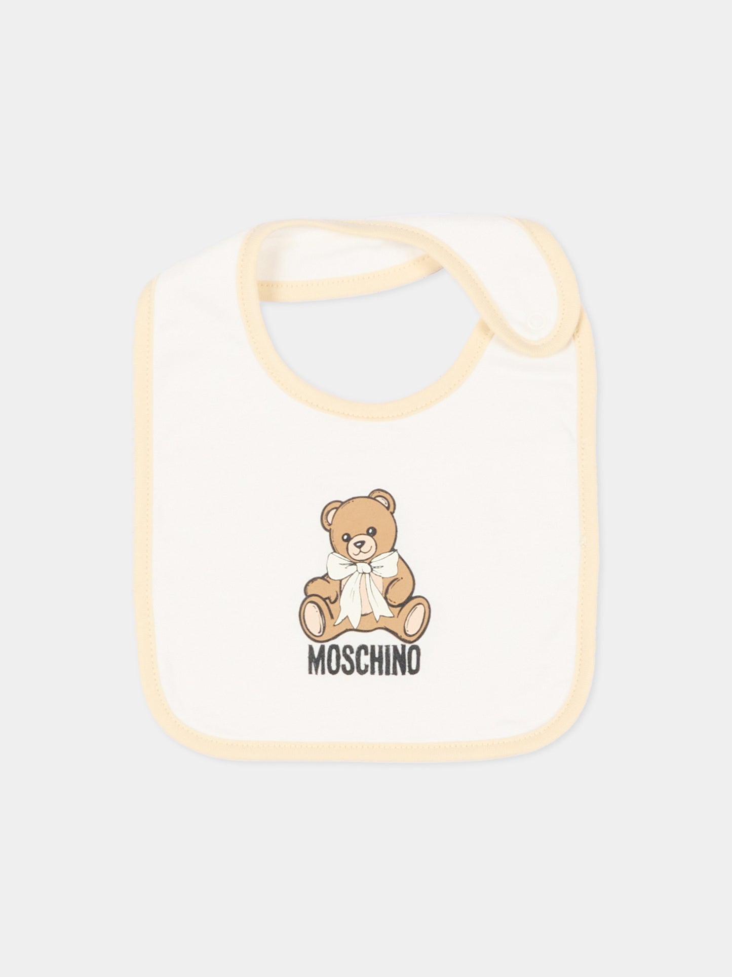 Set tutina beige per neonati con Teddy Bear,Moschino Kids,MNY08B LCA40 20404