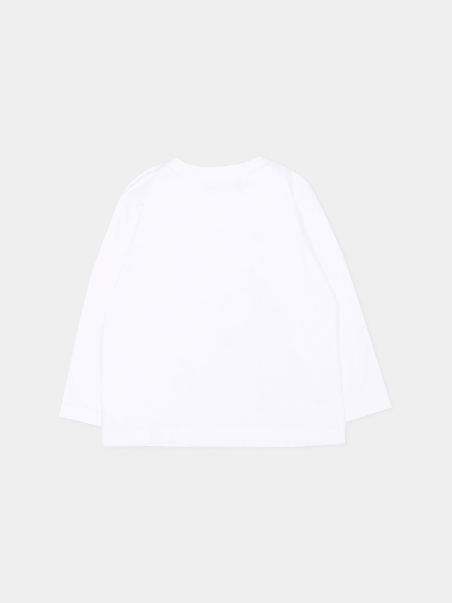 T-Shirt bianca per neonati con Teddy Bear,Moschino Kids,MOO014 LAA20 10101
