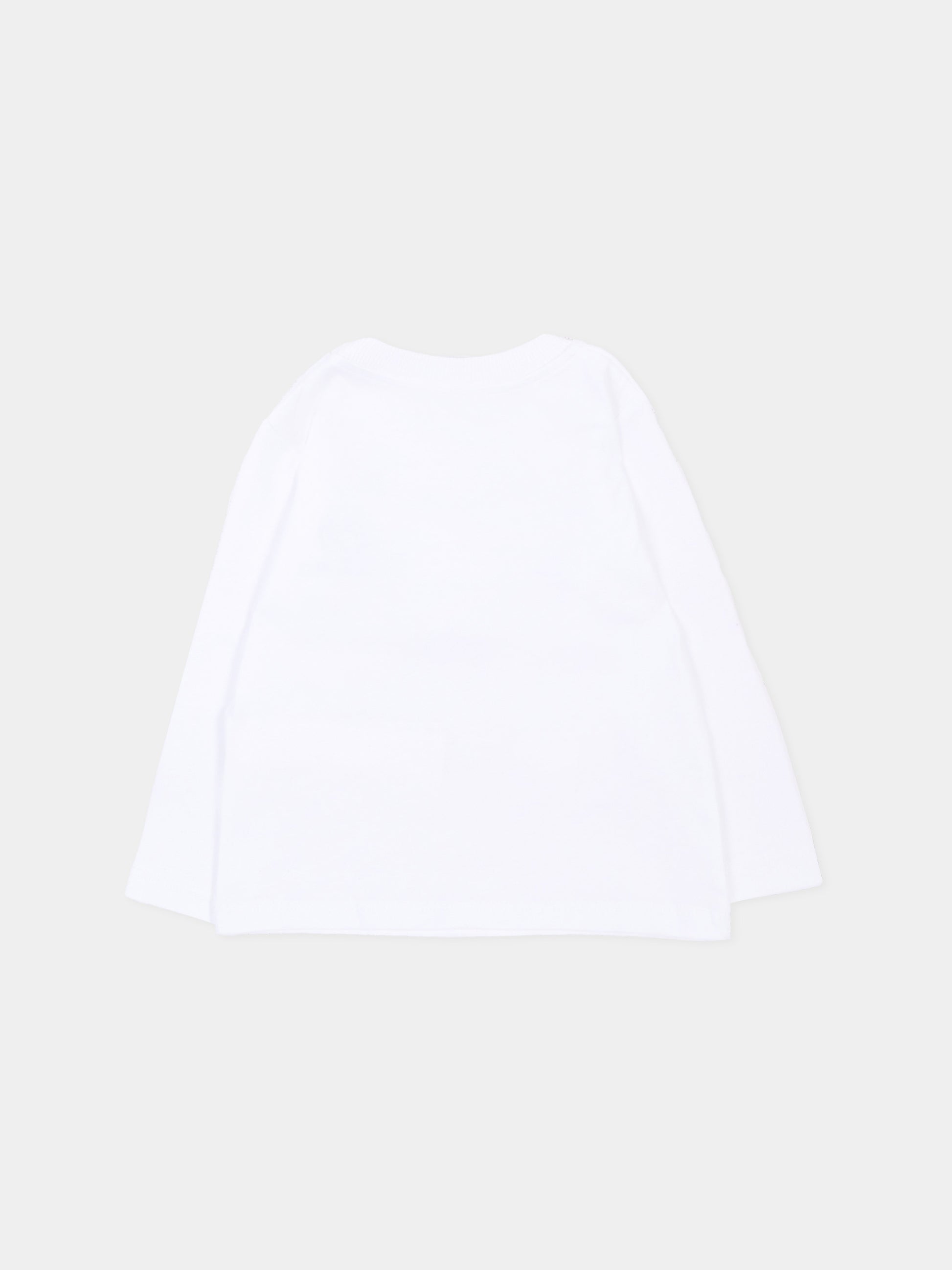 T-Shirt bianca per neonati con Teddy Bear,Moschino Kids,MRO014 LAA34 10101