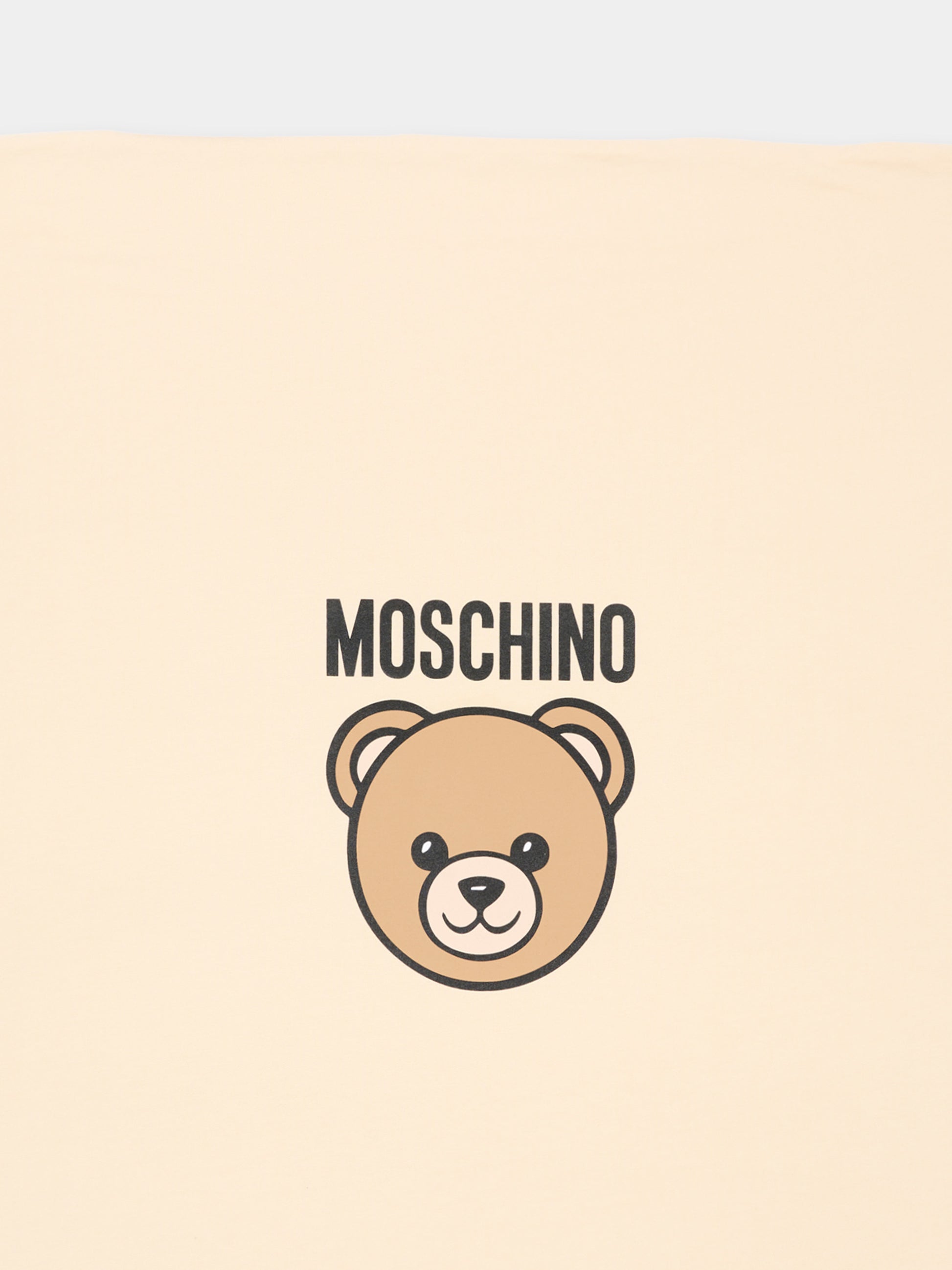 Coperta beige per neonati con Teddy Bear,Moschino Kids,MUB00O LCA40 20404