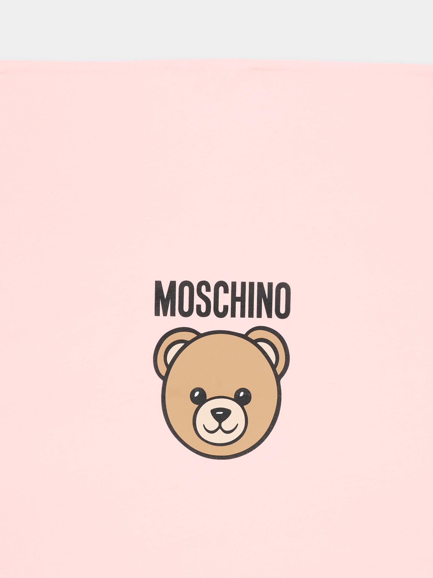 Coperta rosa per neonata con Teddy Bear,Moschino Kids,MUB00O LCA40 50209