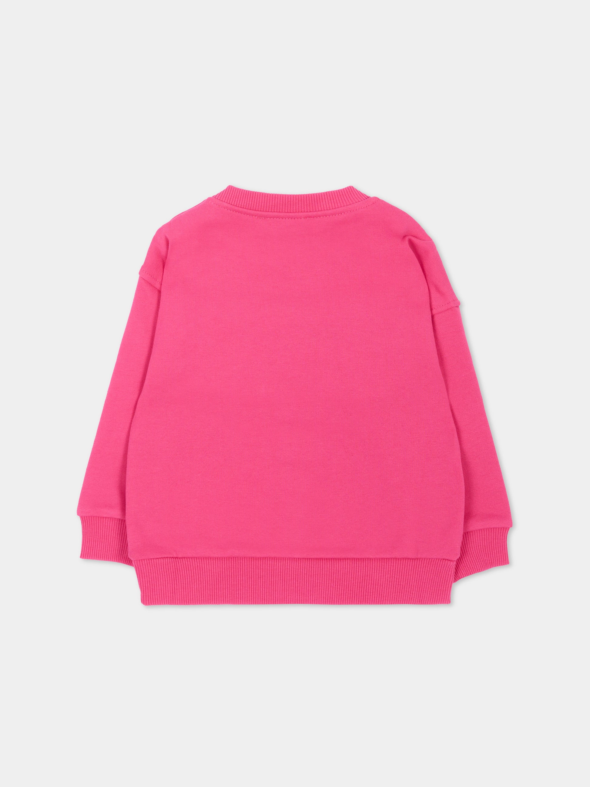Felpa fucsia per neonata con Teddy Bear,Moschino Kids,MUF06H LCA83 51450