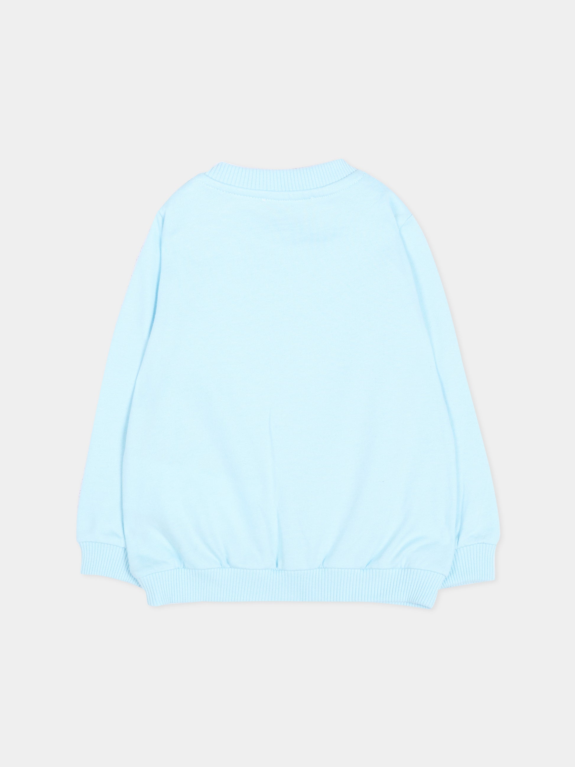 Felpa azzurra per neonato con Teddy Bear,Moschino Kids,MUF06I LCA40 40304