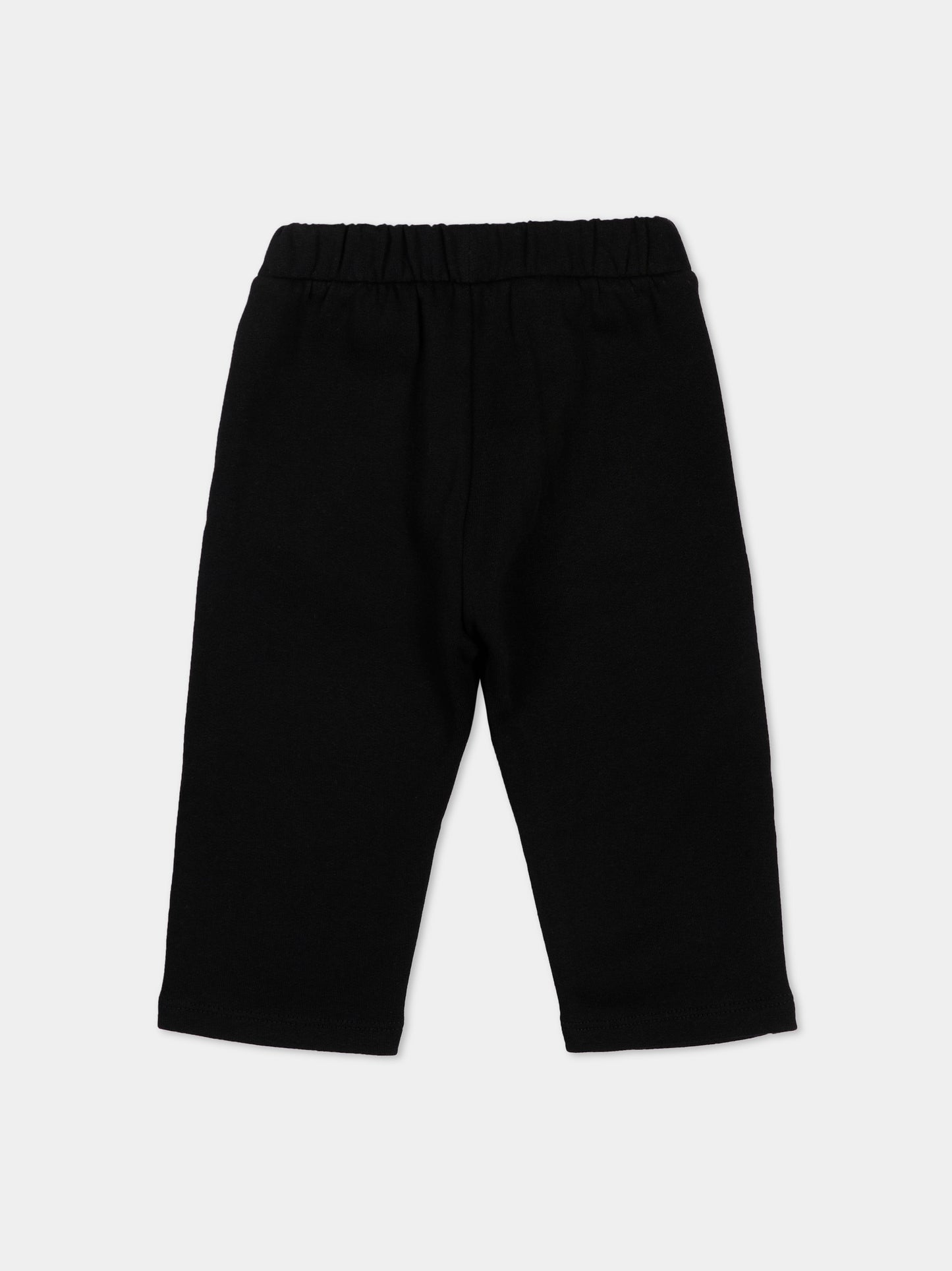 Pantalone sportivo nero per neonati con Teddy Bear,Moschino Kids,MUP05X LCA92 60100