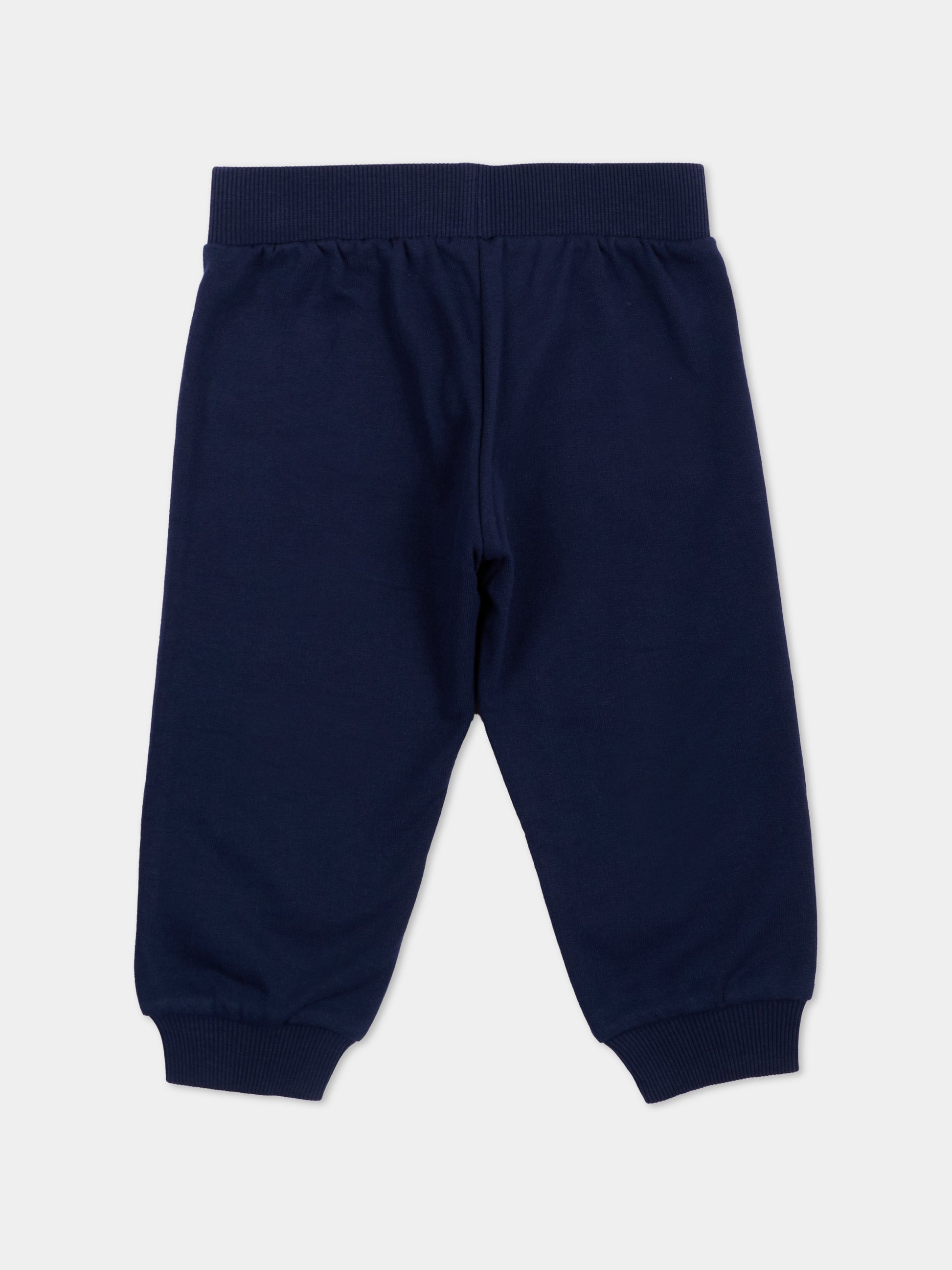 Pantaloni sportivi blu per neonati con Teddy Bear,Moschino Kids,MUP062 LCA83 40016
