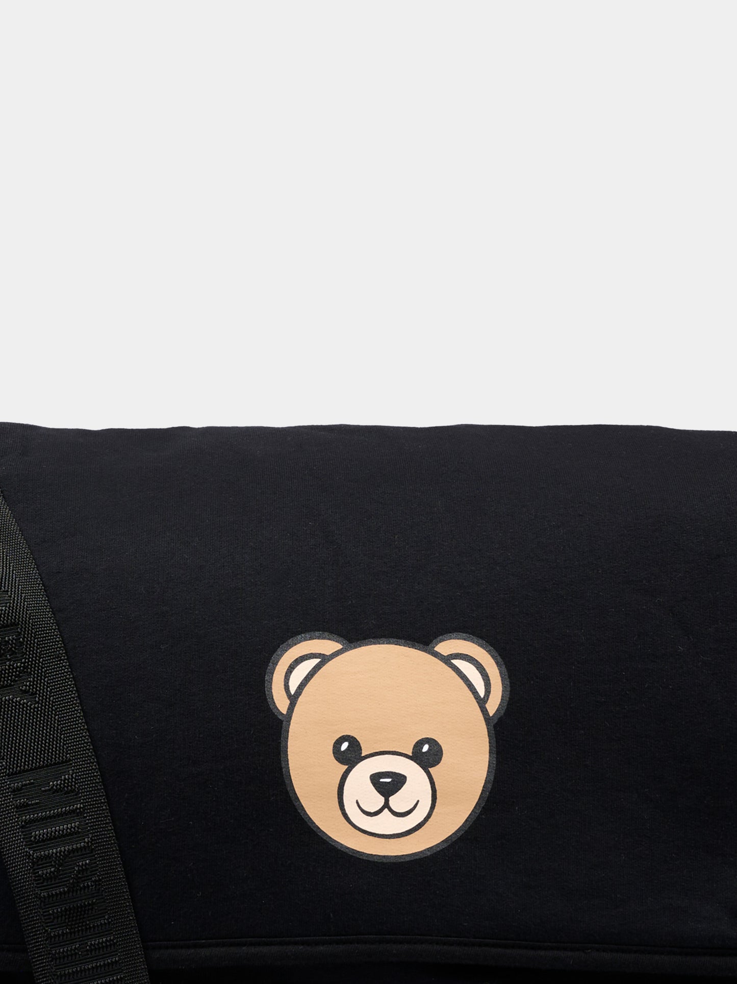 Borsa mamma nera per neonati con Teddy Bear,Moschino Kids,MUX067 LCA40 60100