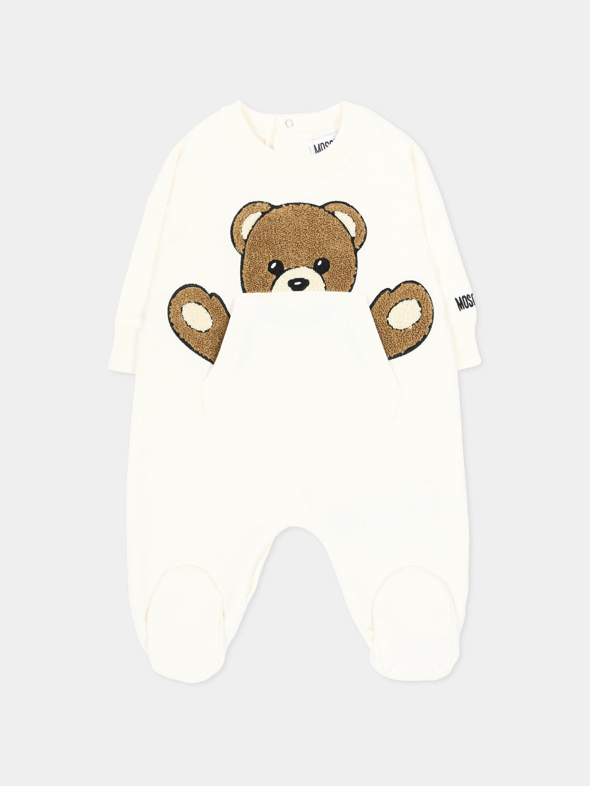 Tutina avorio per neonati Teddy Bear,Moschino Kids,MUY09H LCA93 10063