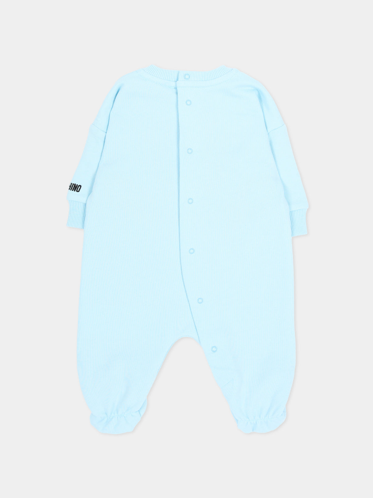 Tutina azzurra per neonato con Teddy Bear,Moschino Kids,MUY09H LCA93 40304