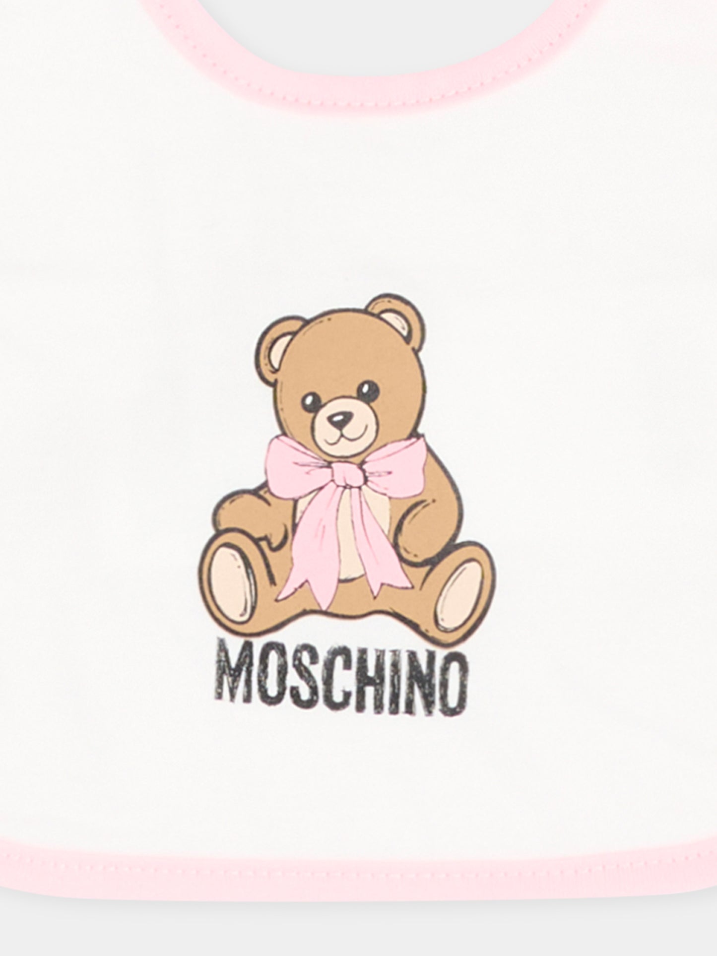 Set accessori rosa per neonata con Teddy Bear,Moschino Kids,MUY09L LCA40 50209