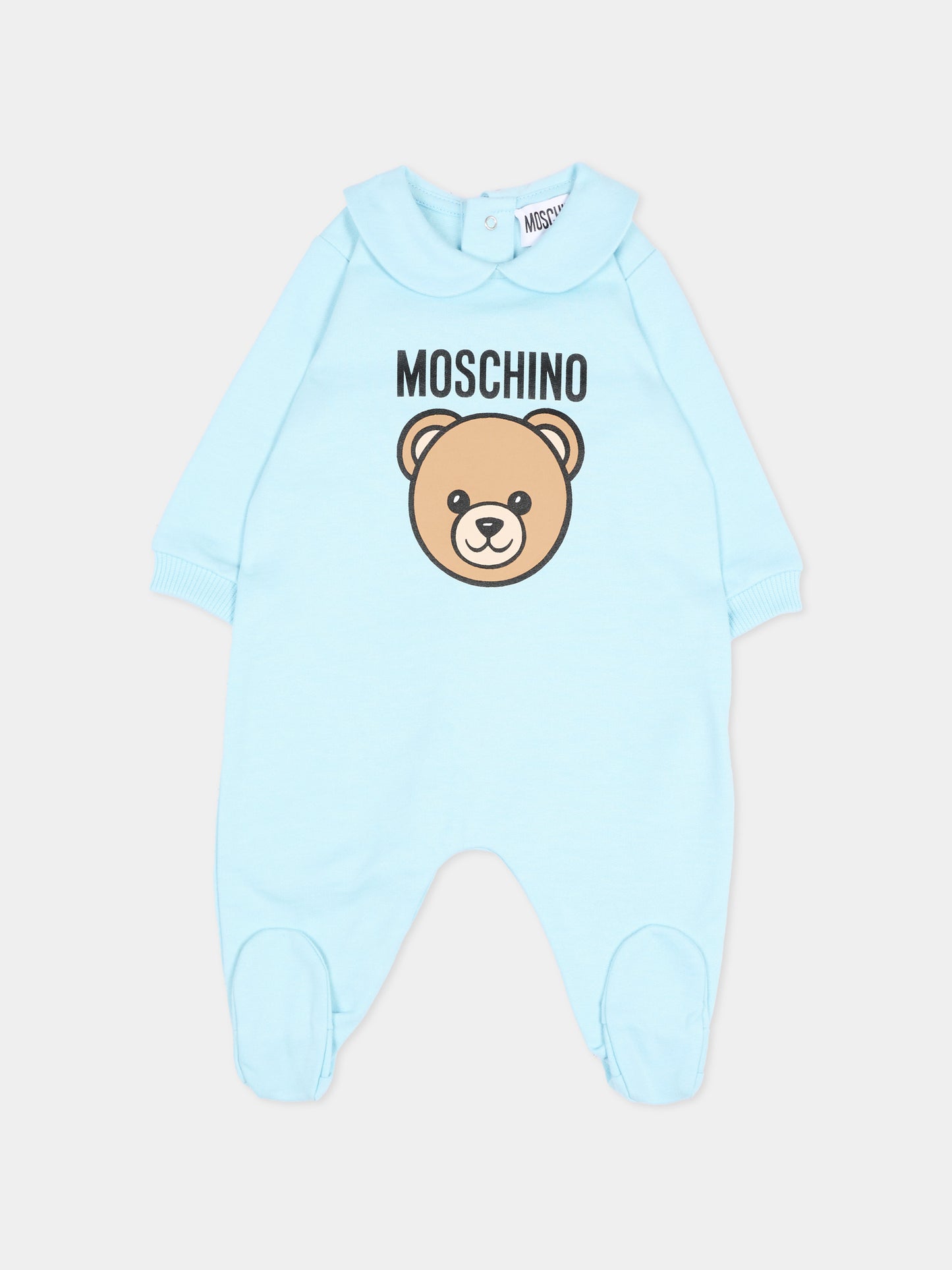 Tutina azzurra per neonato con Teddy Bear,Moschino Kids,MUY09O LCA40 40304