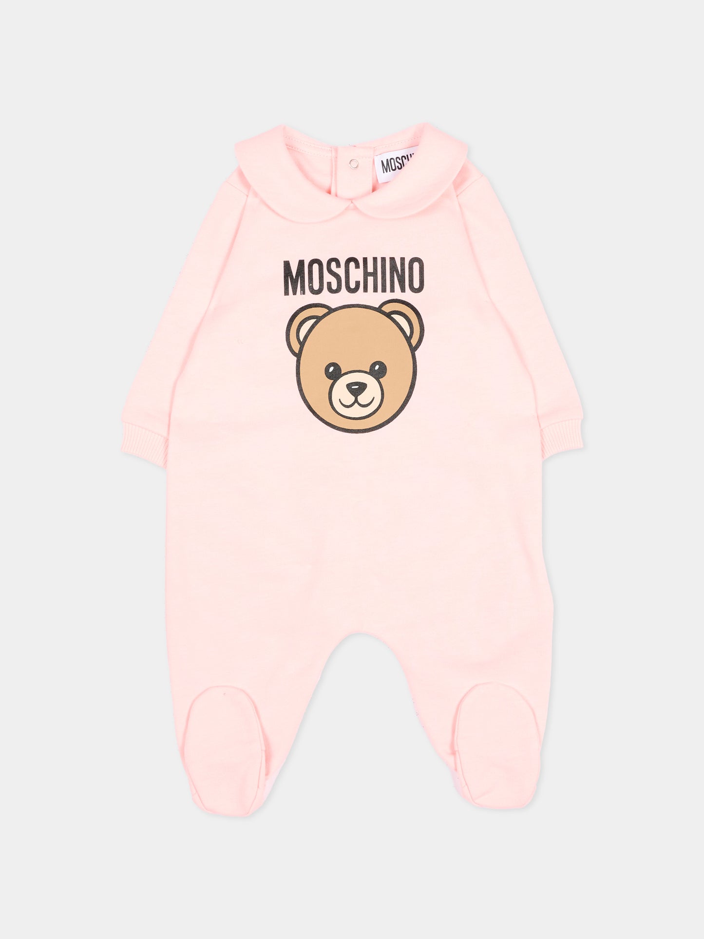 Set tutina rosa per neonata con Teddy Bear,Moschino Kids,MUY09P LCA40 50209