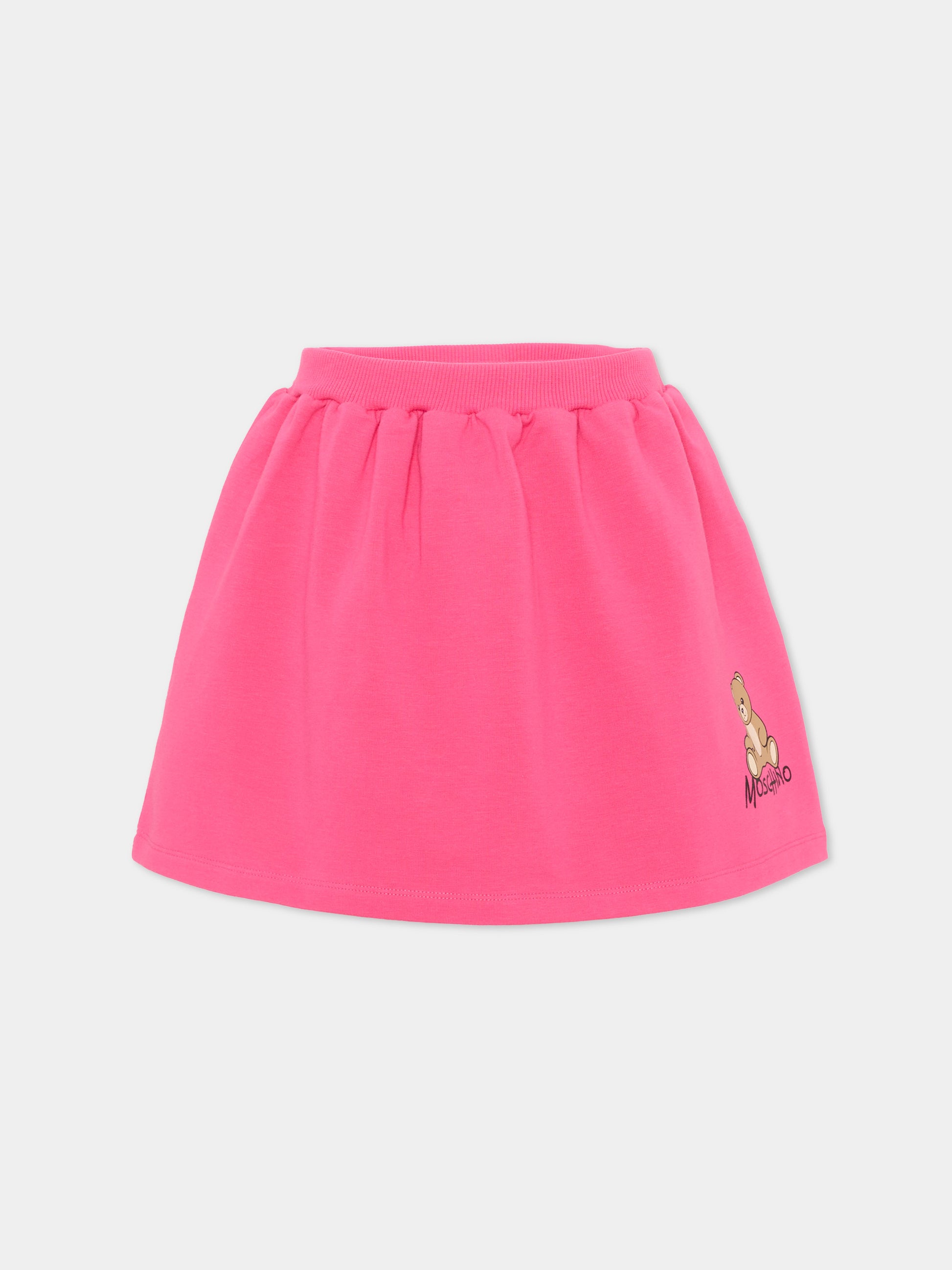 Gonna fucsia per bambina con Teddy Bear,Moschino Kids,HAJ03X LDA18 51450