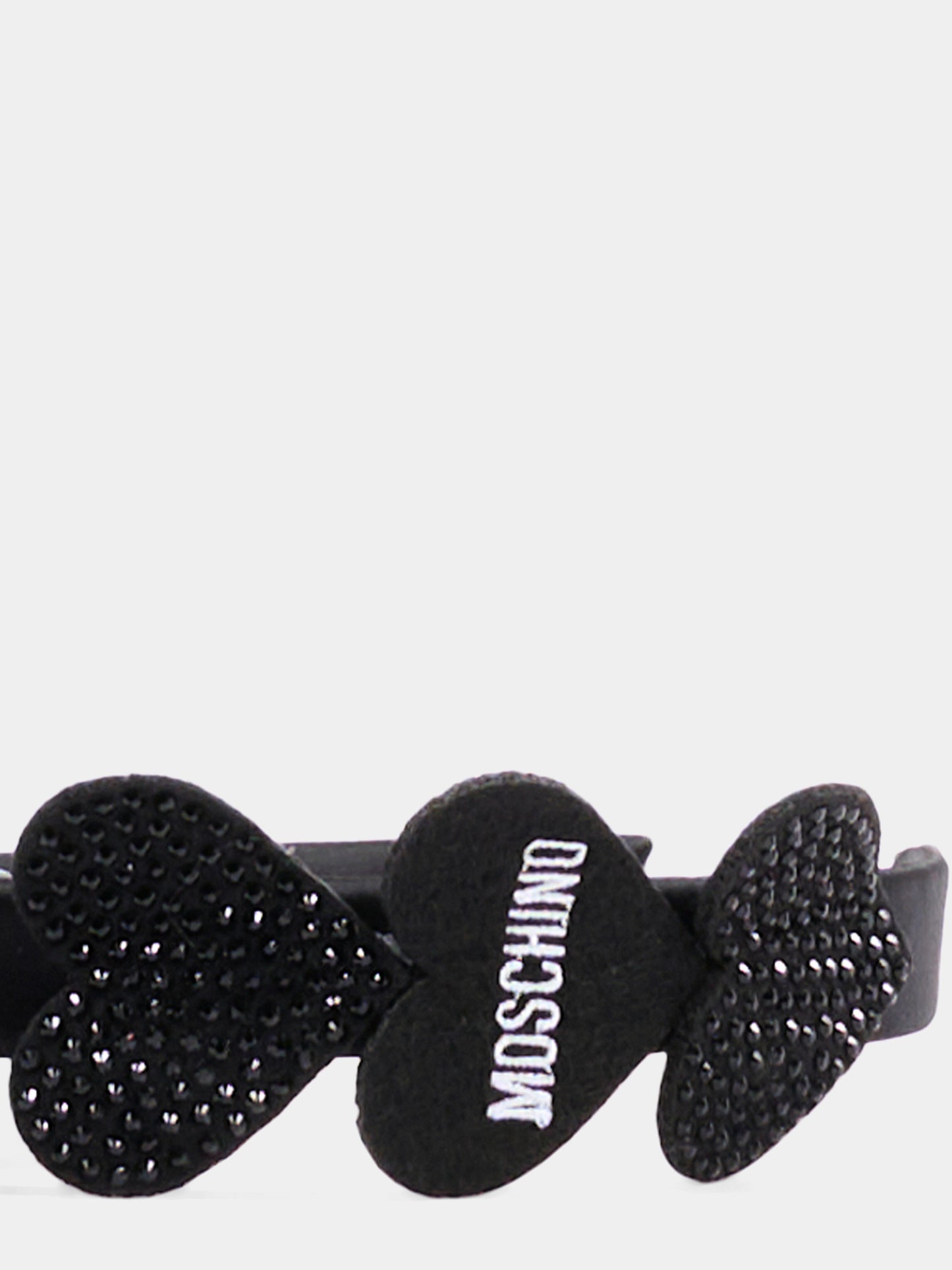 Cerchietto nero per bambina con cuori,Moschino Kids,HDX01P LRA12 60100