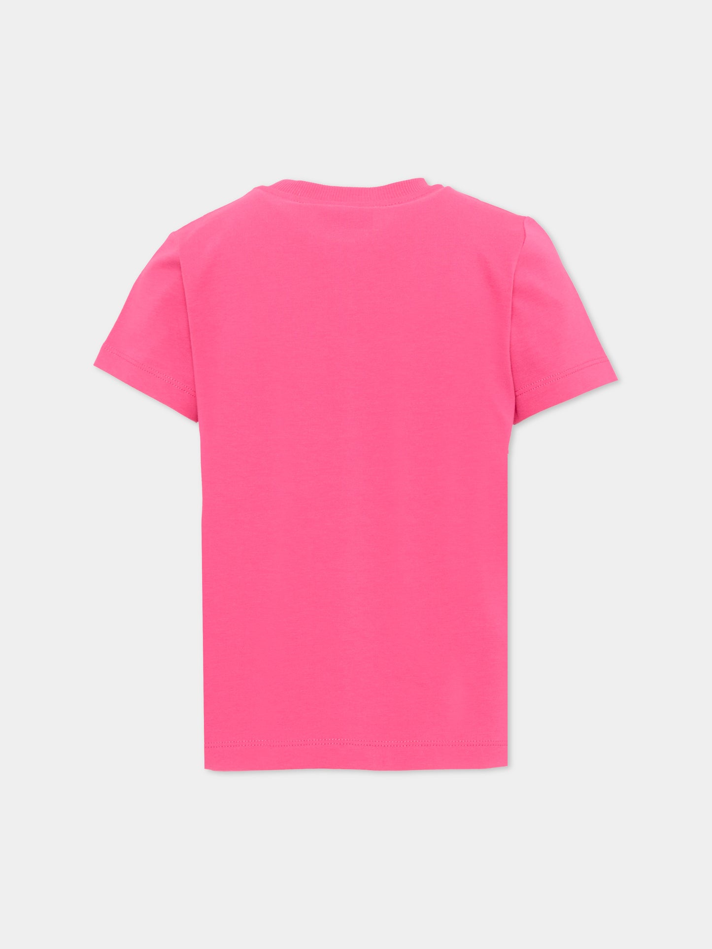 T-Shirt fucsia per bambina con Teddy Bear,Moschino Kids,HNM05V LAA10 51450