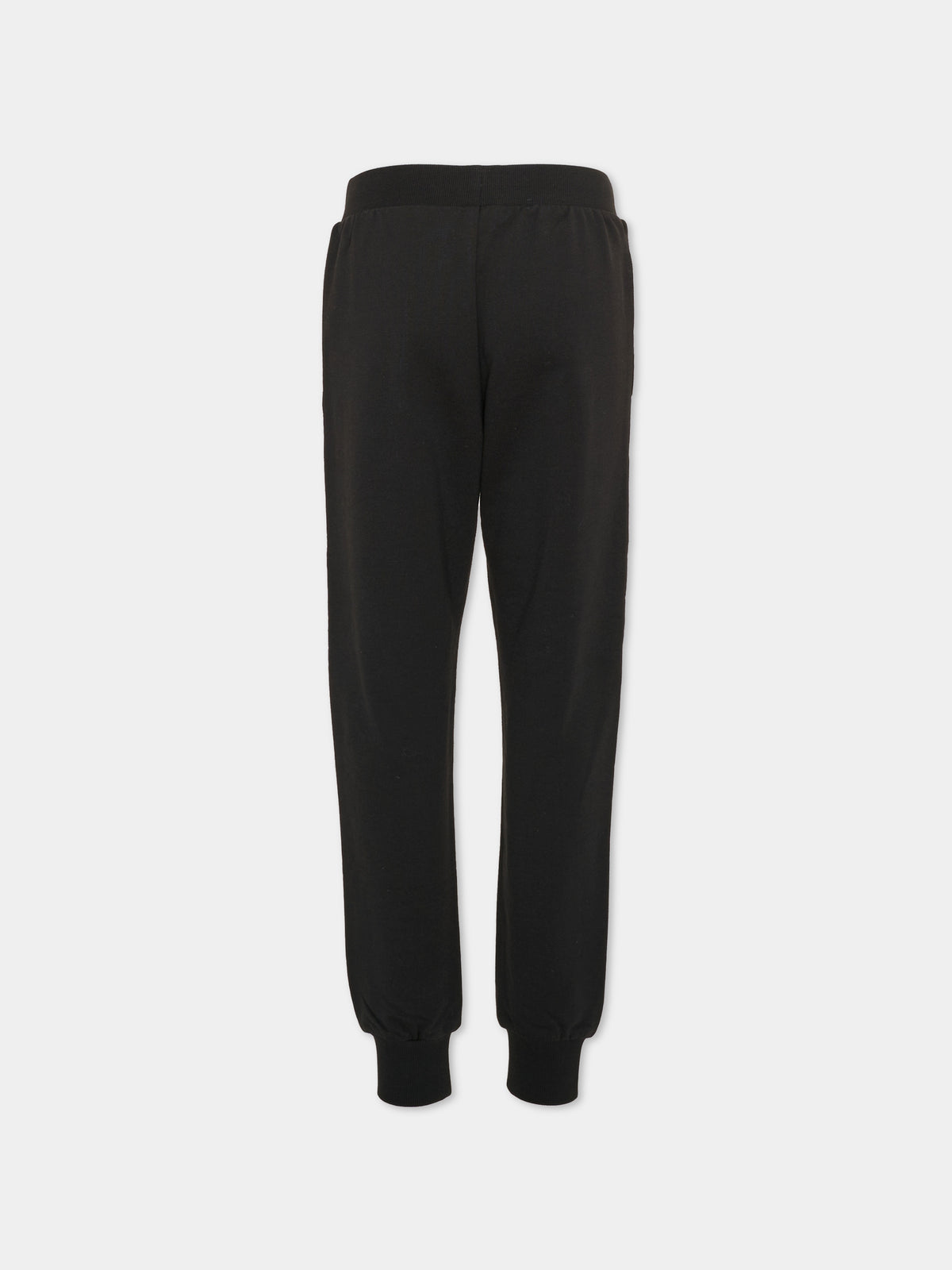 Pantalone nero per bambino con logo,Moschino Kids,HPP057 LCA93 60100