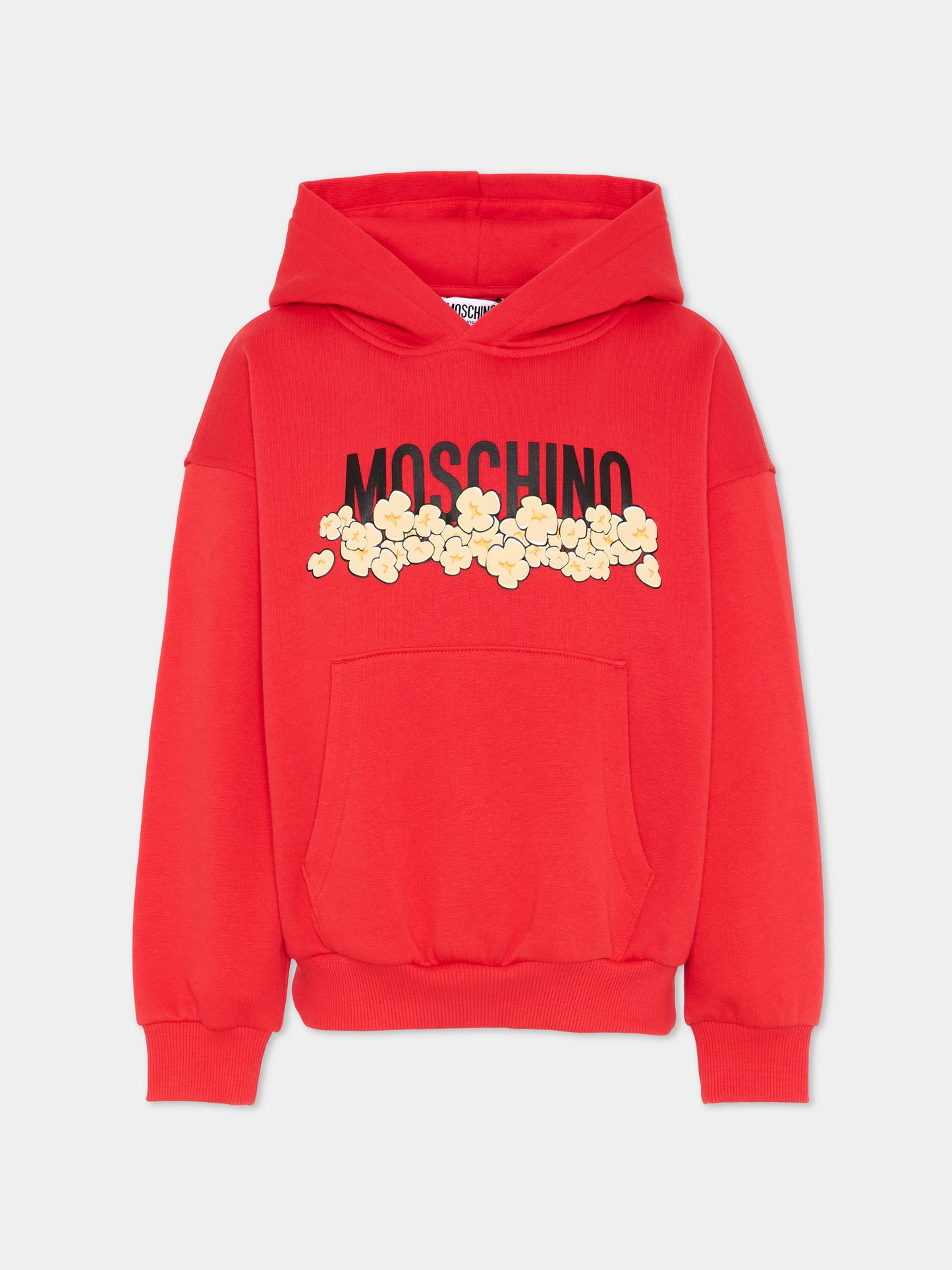 Felpa rossa per bambino con logo,Moschino Kids,HUF09Z LCA83 50109