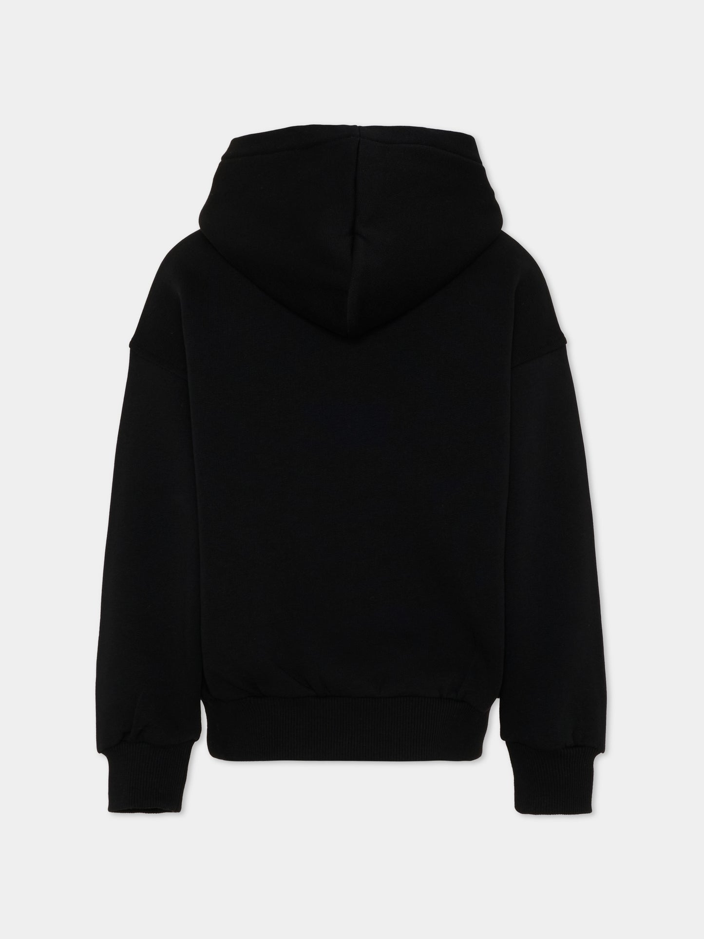 Felpa nera per bambino con logo,Moschino Kids,HUF09Z LCA83 60100