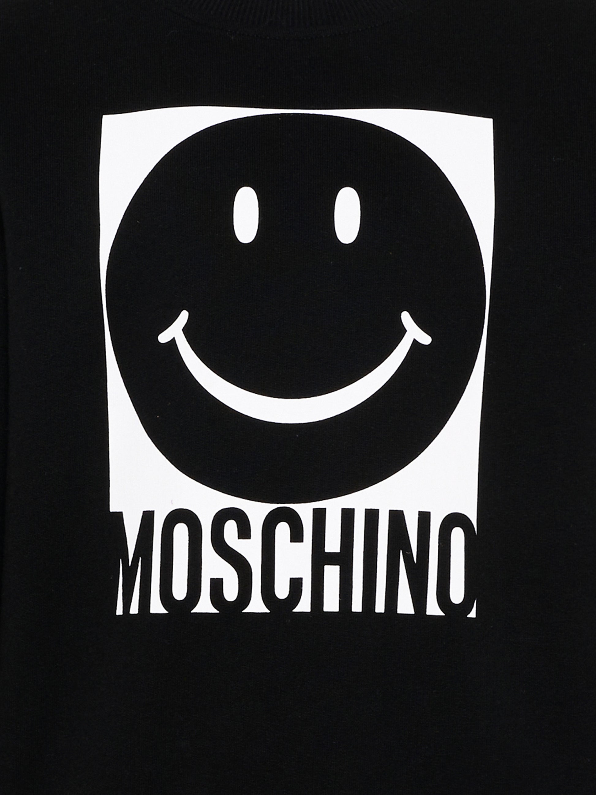 Felpa nera per bambini con logo,Moschino Kids,HSF08V LCA14 60100