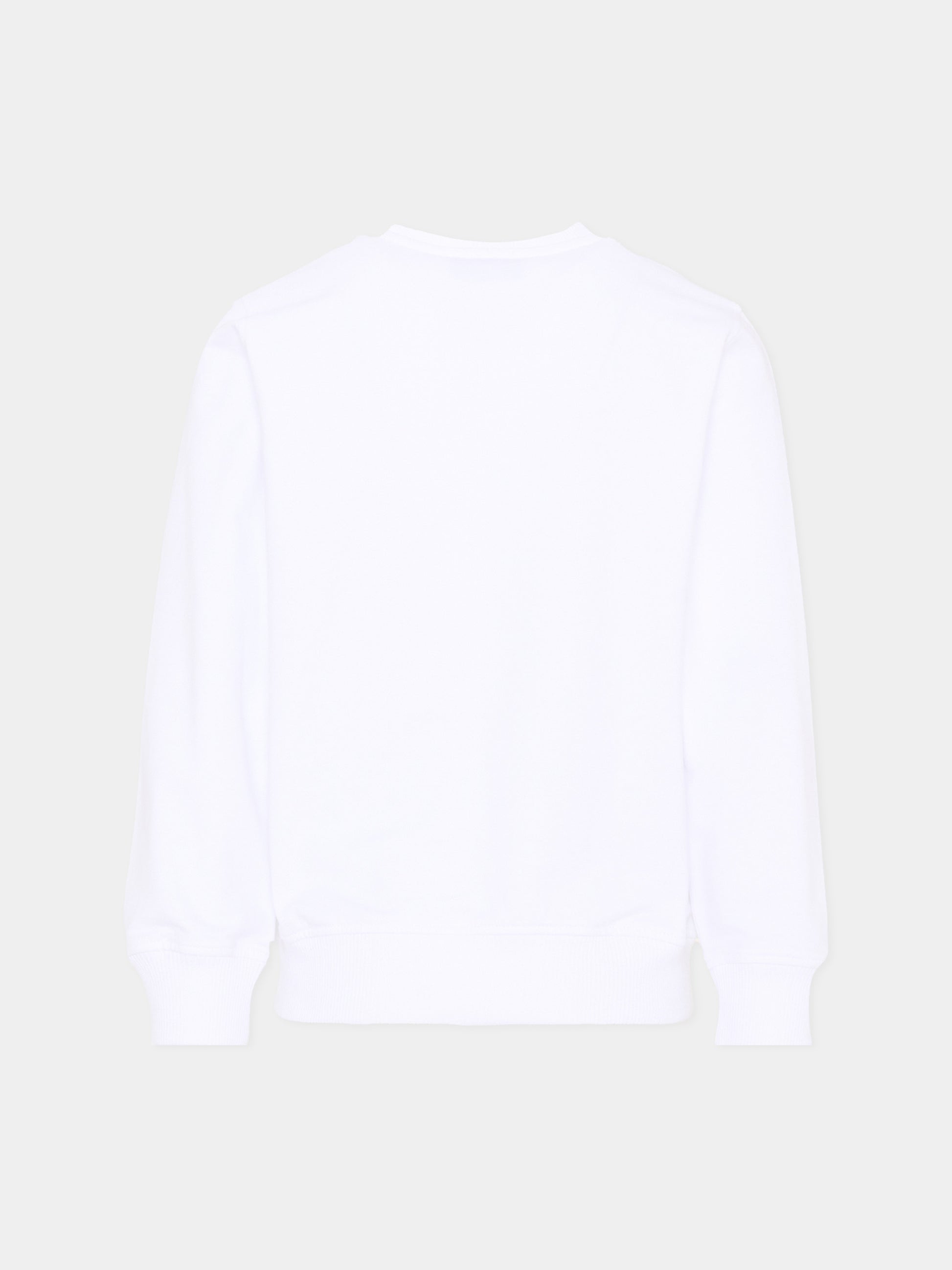 Felpa bianca per bambino con logo,Moschino Kids,HTF08V LCA61 10101