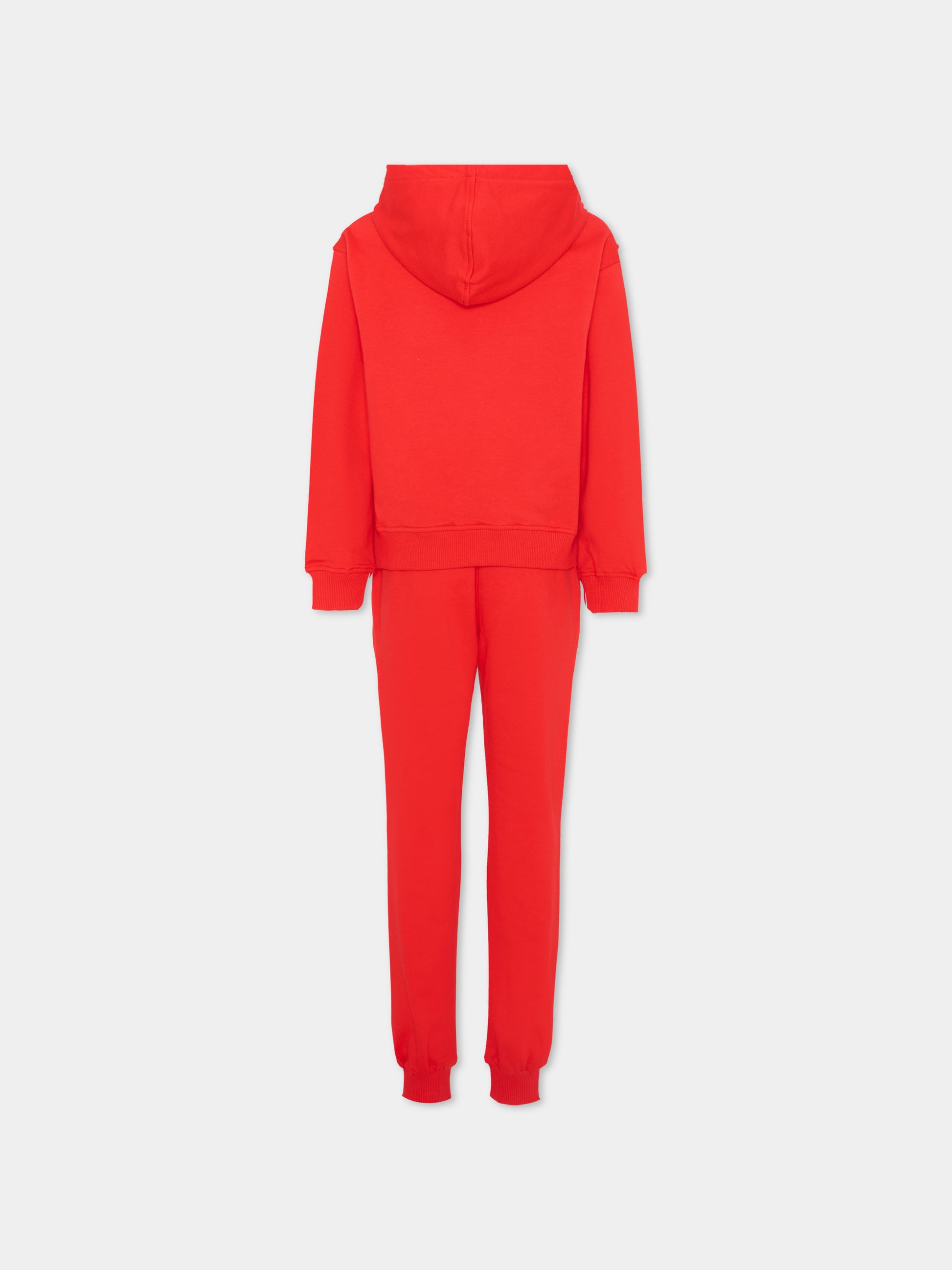 Completo sportivo rosso per bambini con Teddy Bear,Moschino Kids,HUK04A LCA40 50109