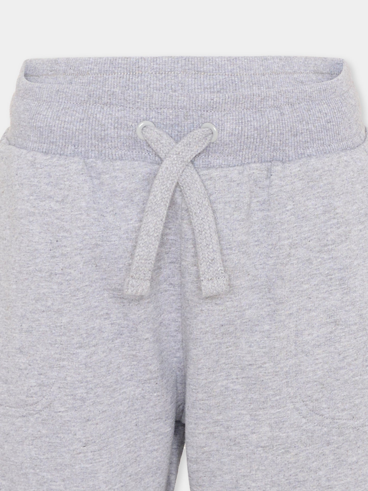 Shorts sportivi grigi per bambino con logo,Moschino Kids,HUQ02H LCA40 60901