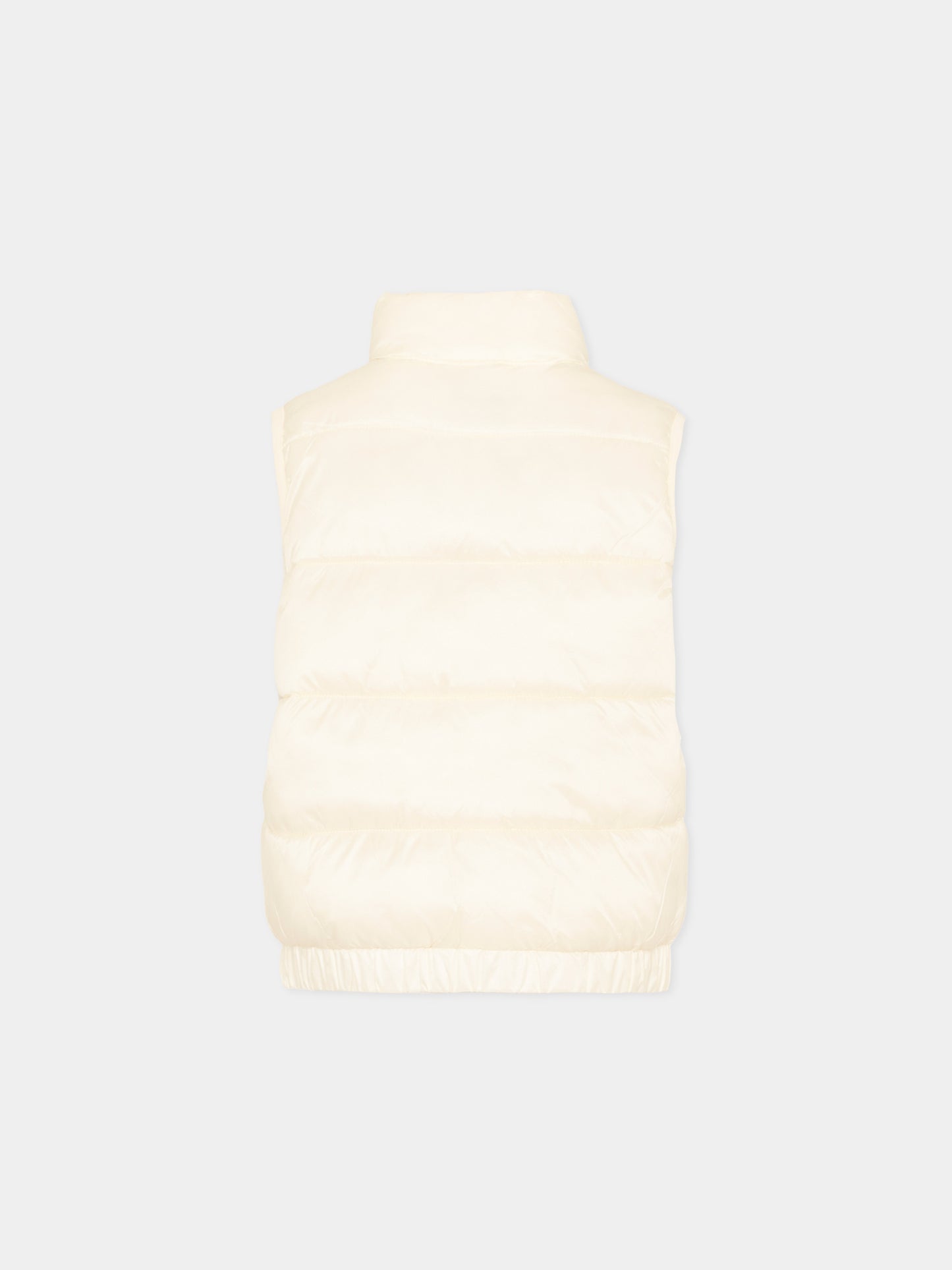 Gilet avorio per bambini con logo e Teddy Bear,Moschino Kids,HQS02K L3A32 10063