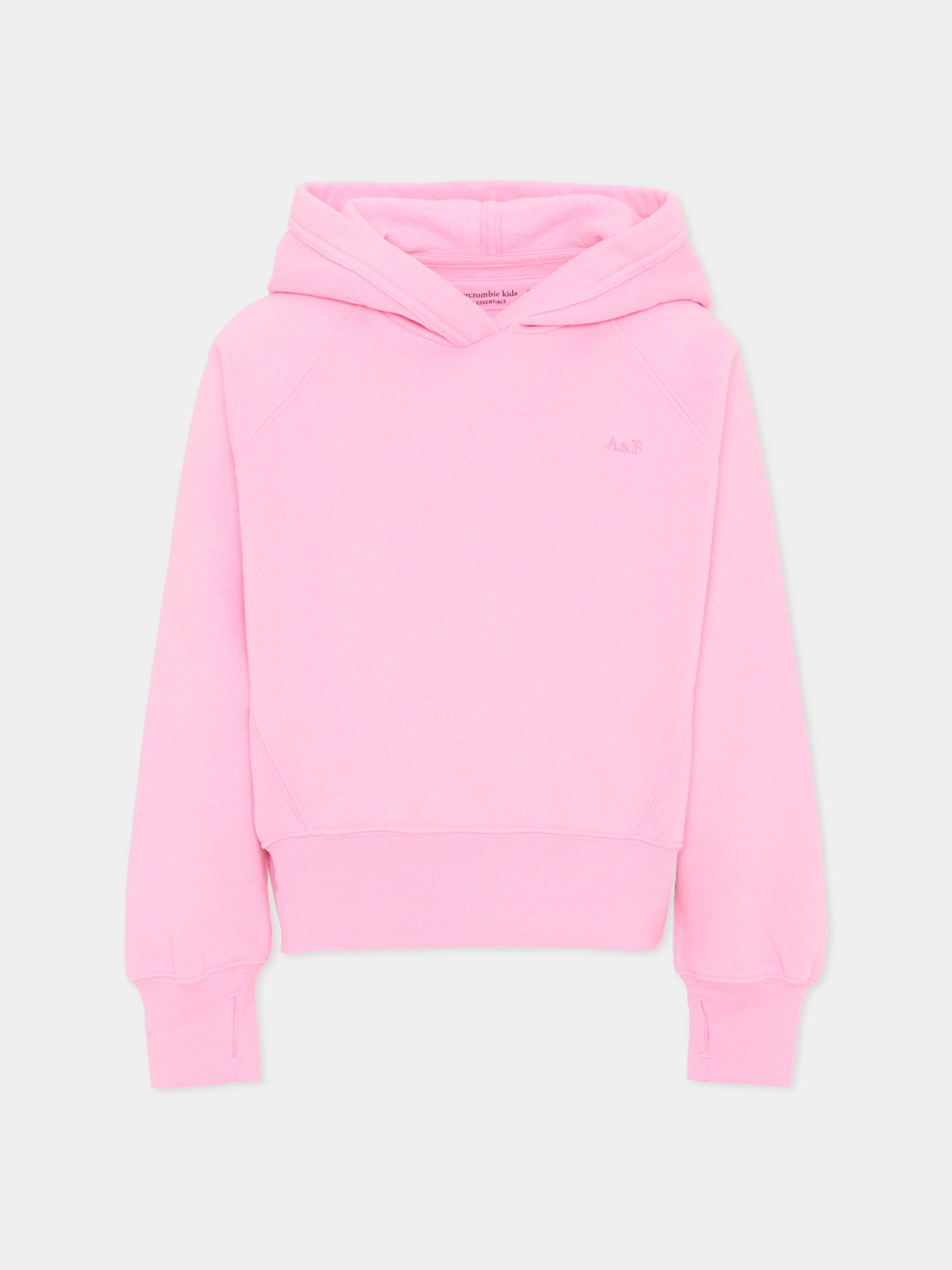 Felpa rosa per bambina con cappuccio,Abercrombie & Fitch,43AF23 ACI
