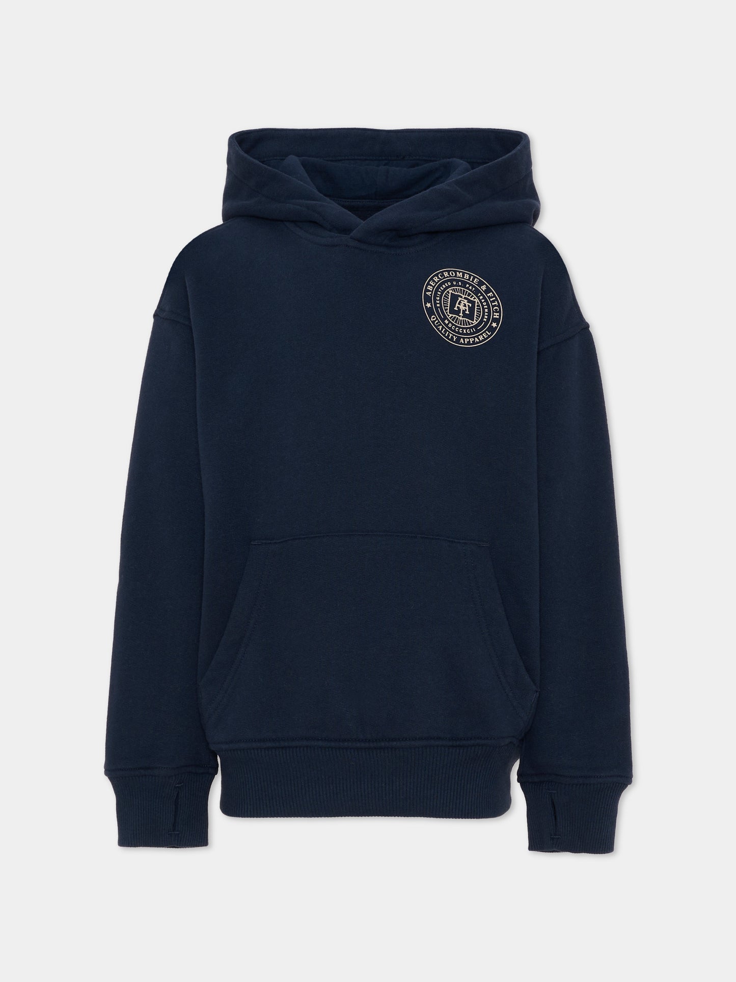 Felpa blu per bambini con logo college,Abercrombie & Fitch,93AK06 U3K