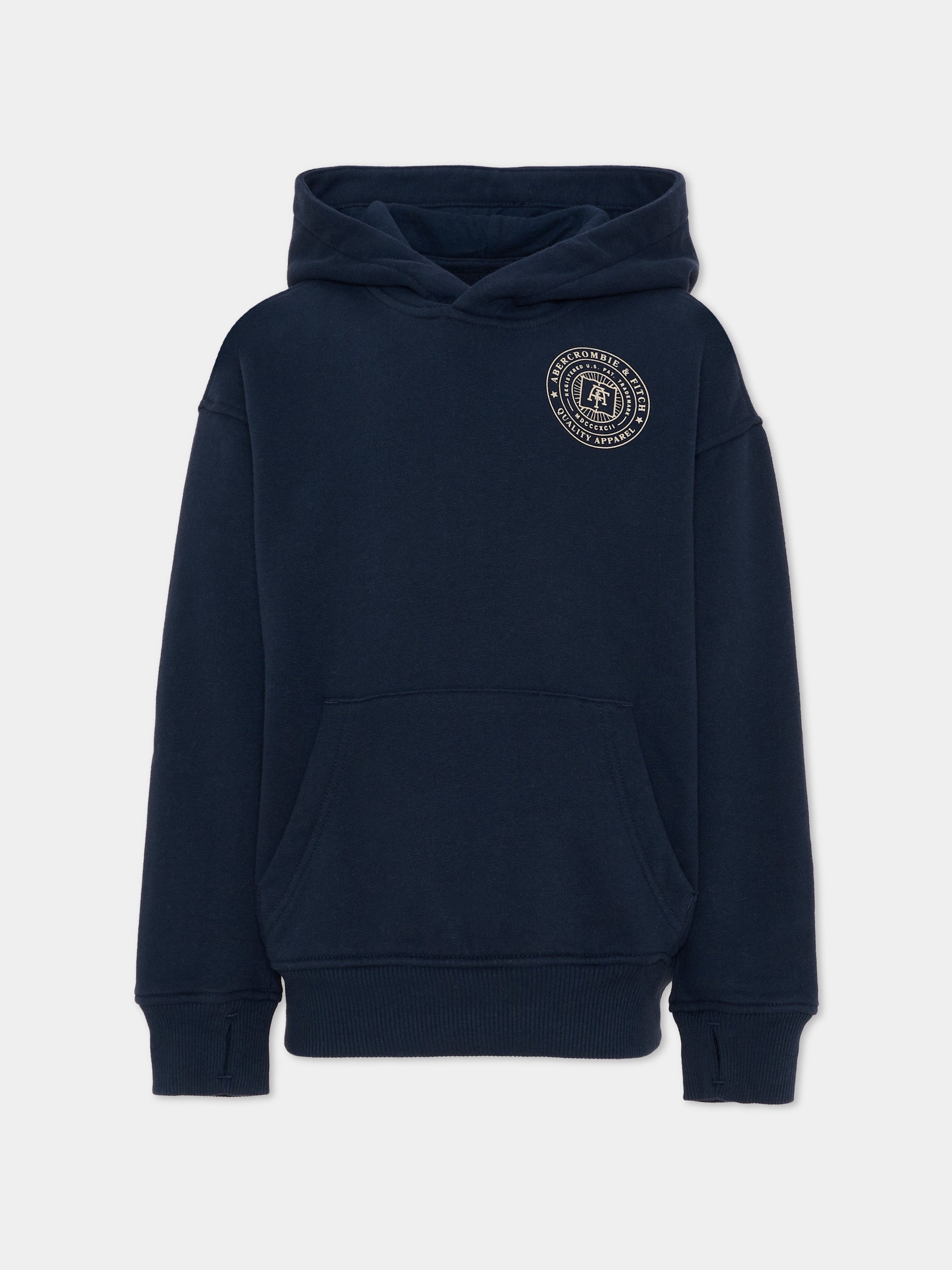Felpa blu per bambini con logo college,Abercrombie & Fitch,93AK06 U3K