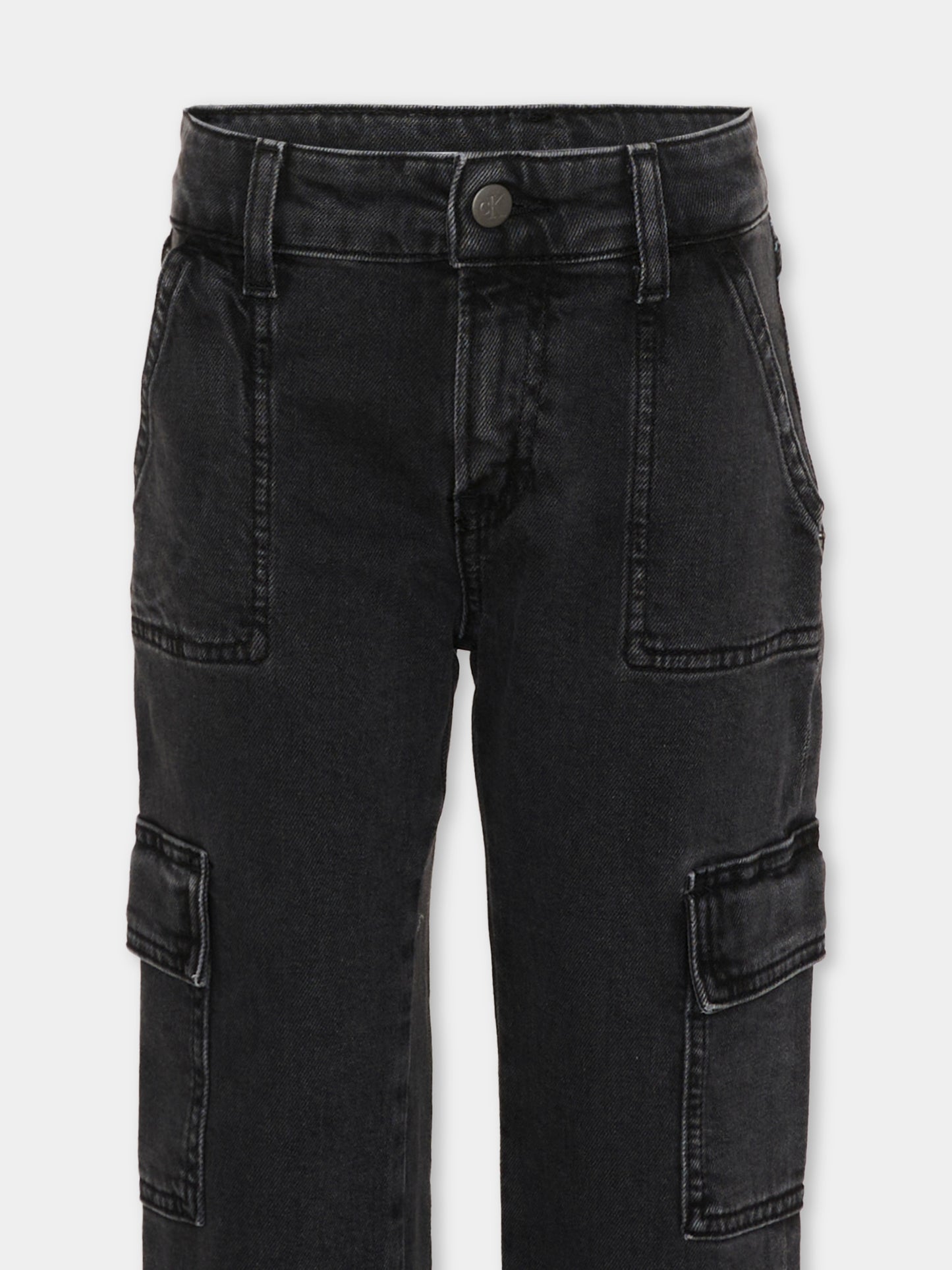 Pantaloni grigi per bambino cargo,Calvin Klein Kids,IB0IB02520 1BY